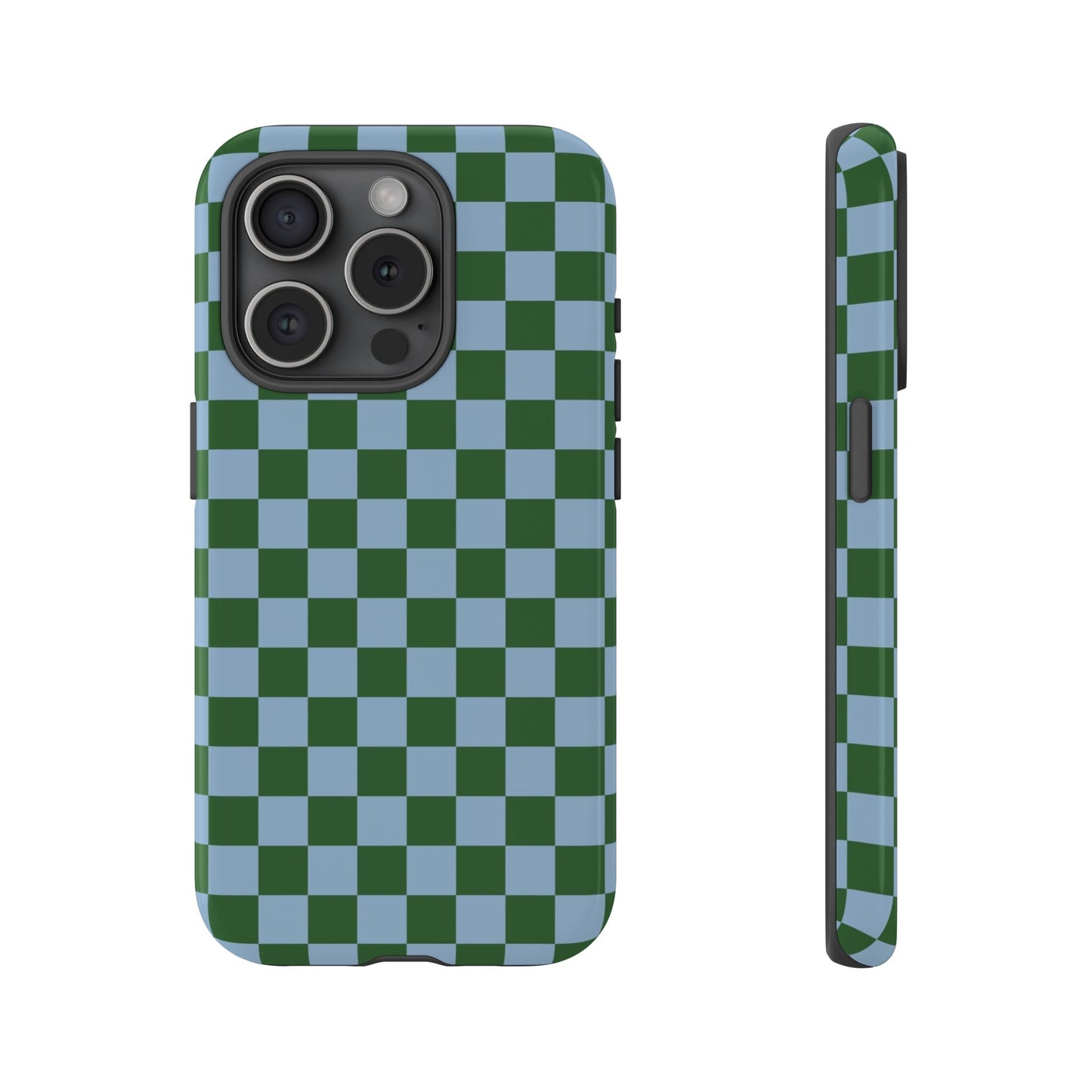 Green & Blue Checkered Phone Case