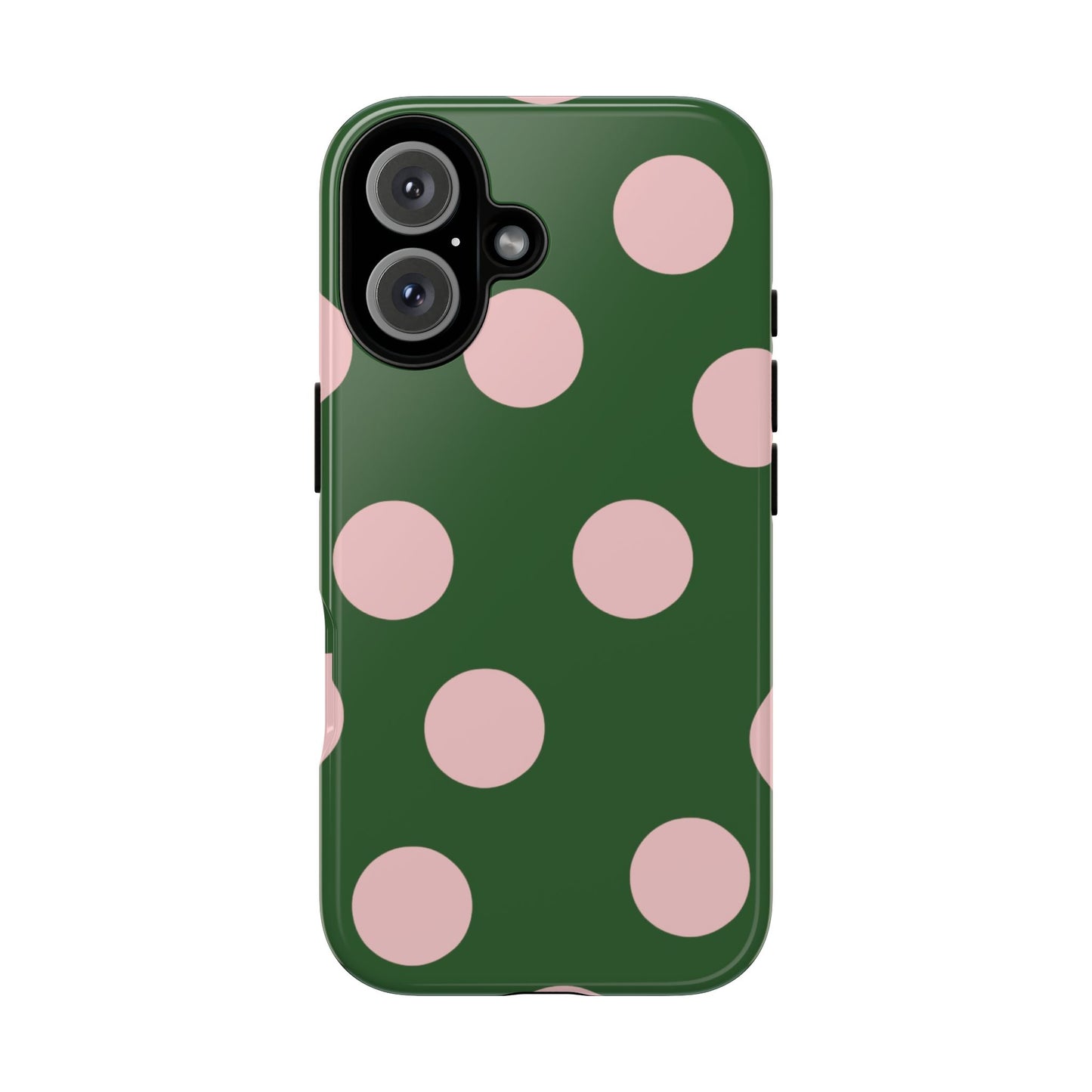 Pink & Green Polka Dot Tough Phone Case