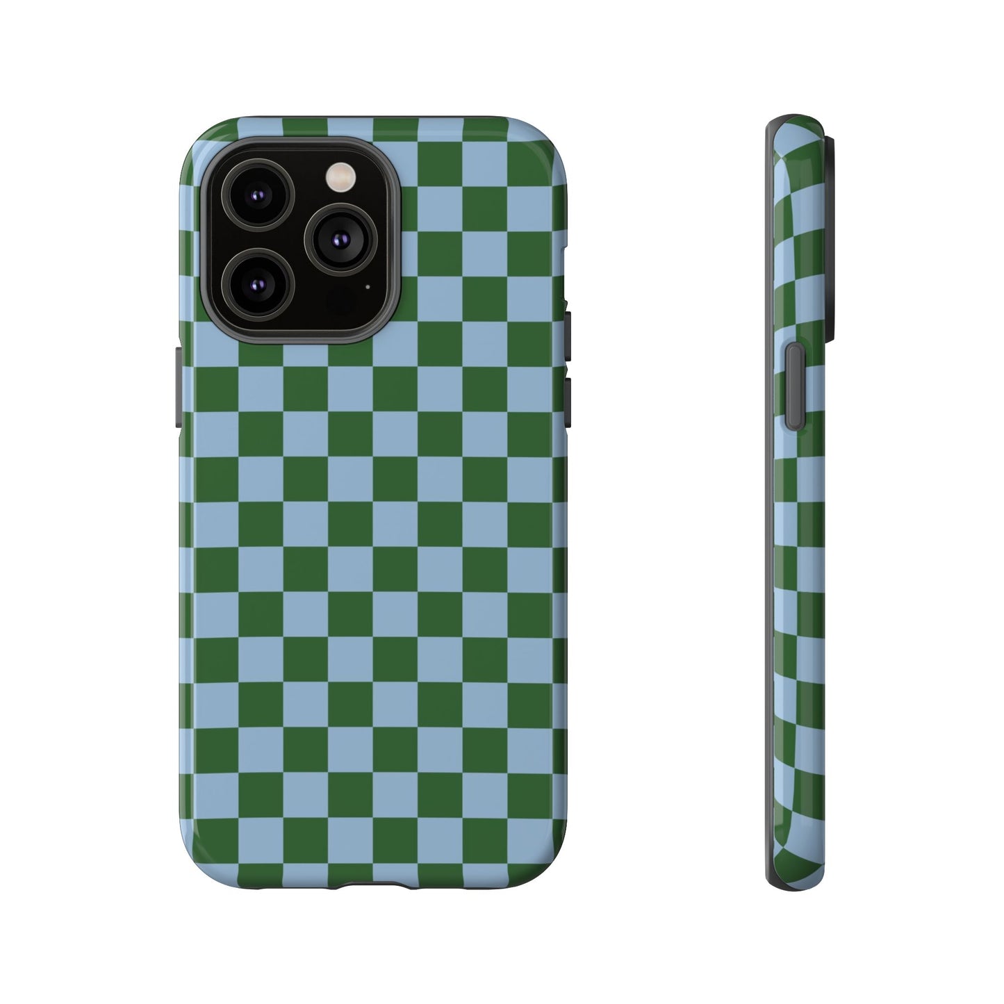 Green & Blue Checkered Phone Case