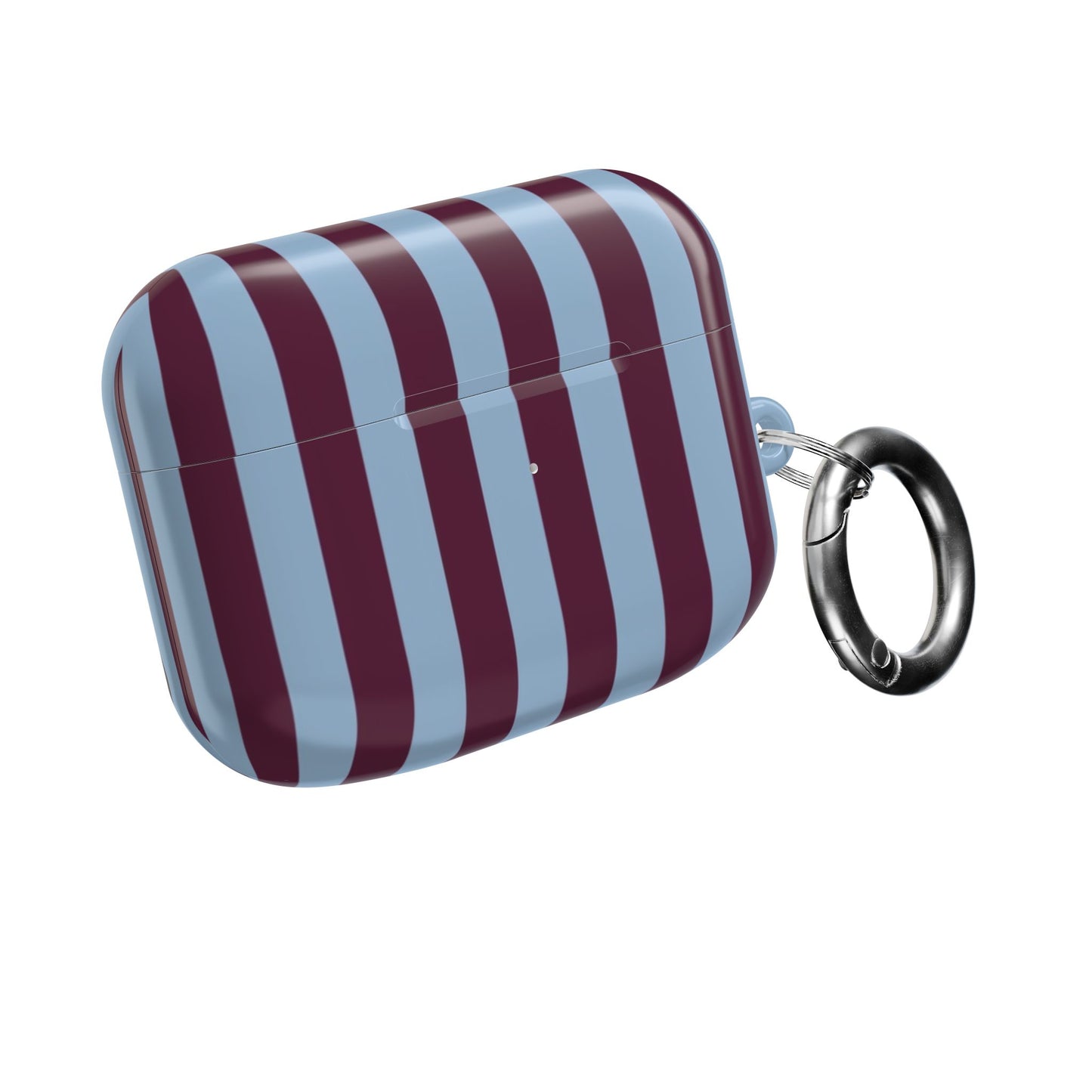 Striped AirPod Case — Blue & Burgundy Protective Cover