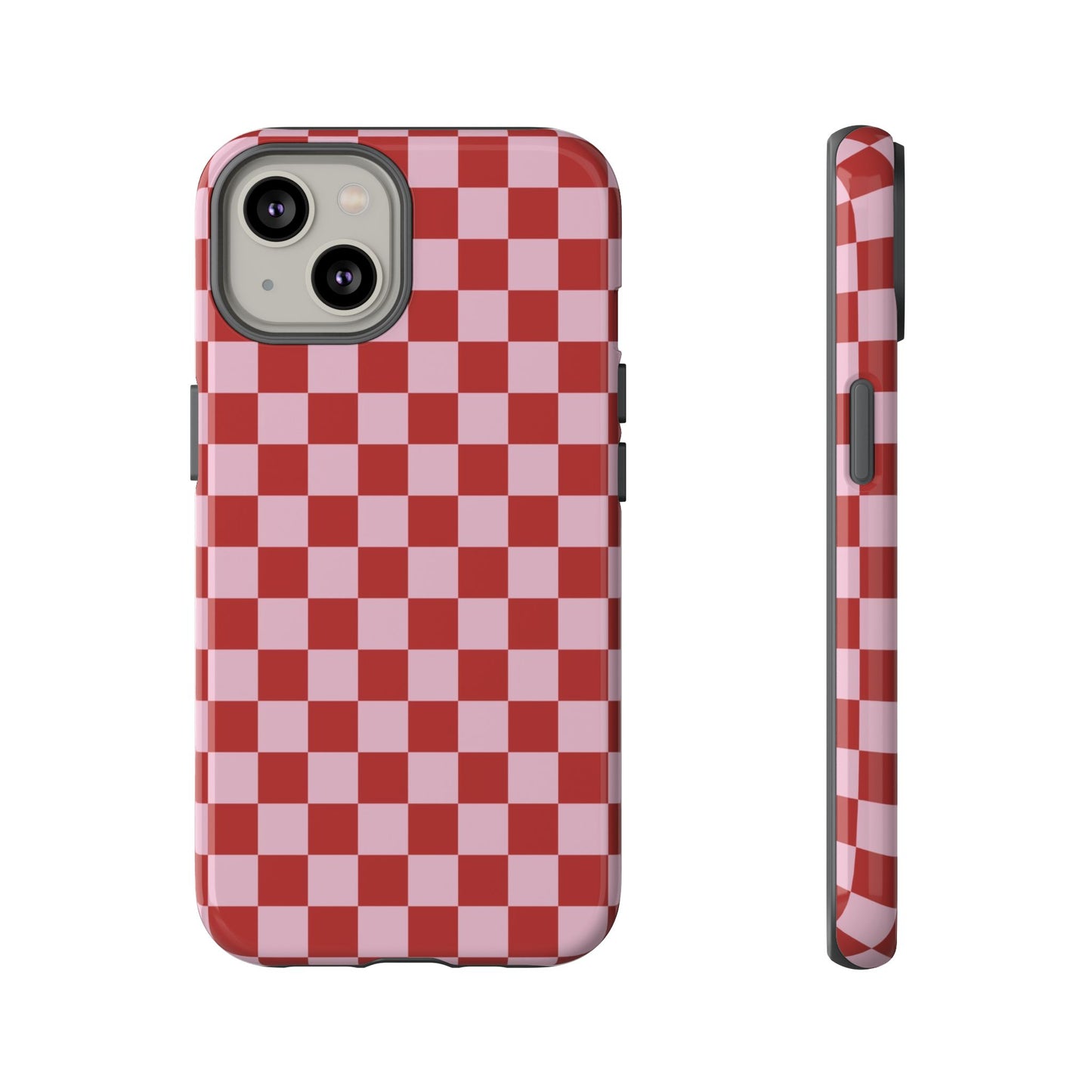 Red & Pink Checkered Phone Case