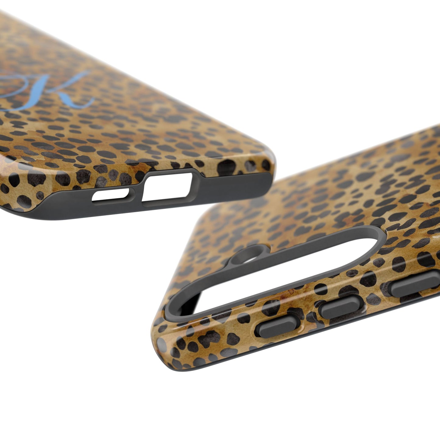 Personalized Initial Leopard Monogram Tough Case