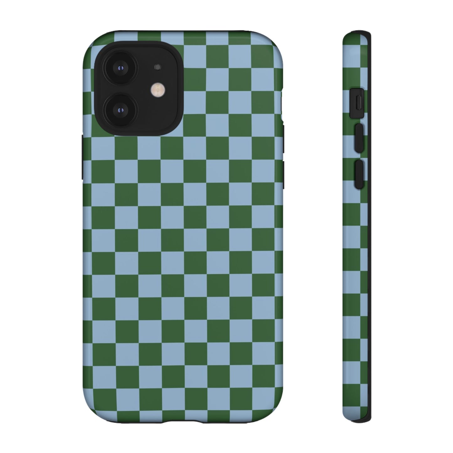 Green & Blue Checkered Phone Case