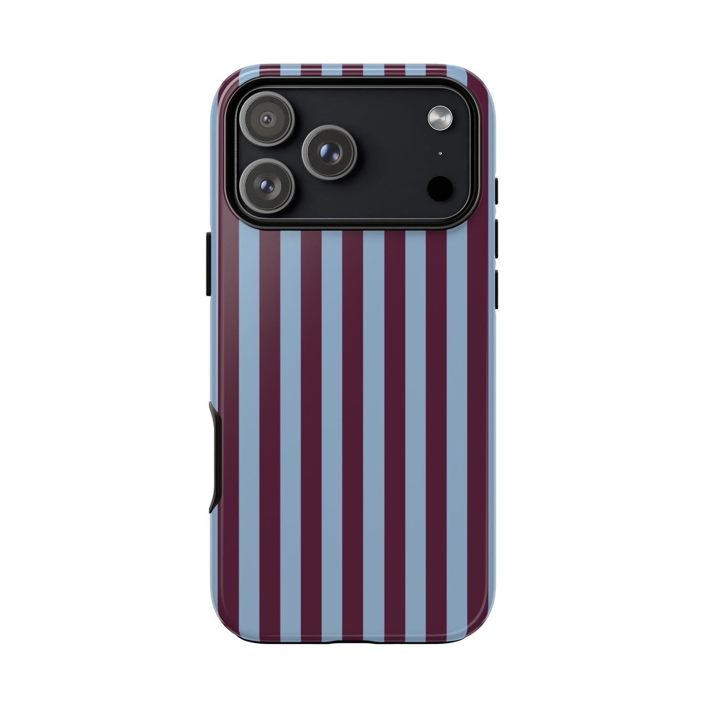 Blue & Burgundy Striped Tough Phone Case