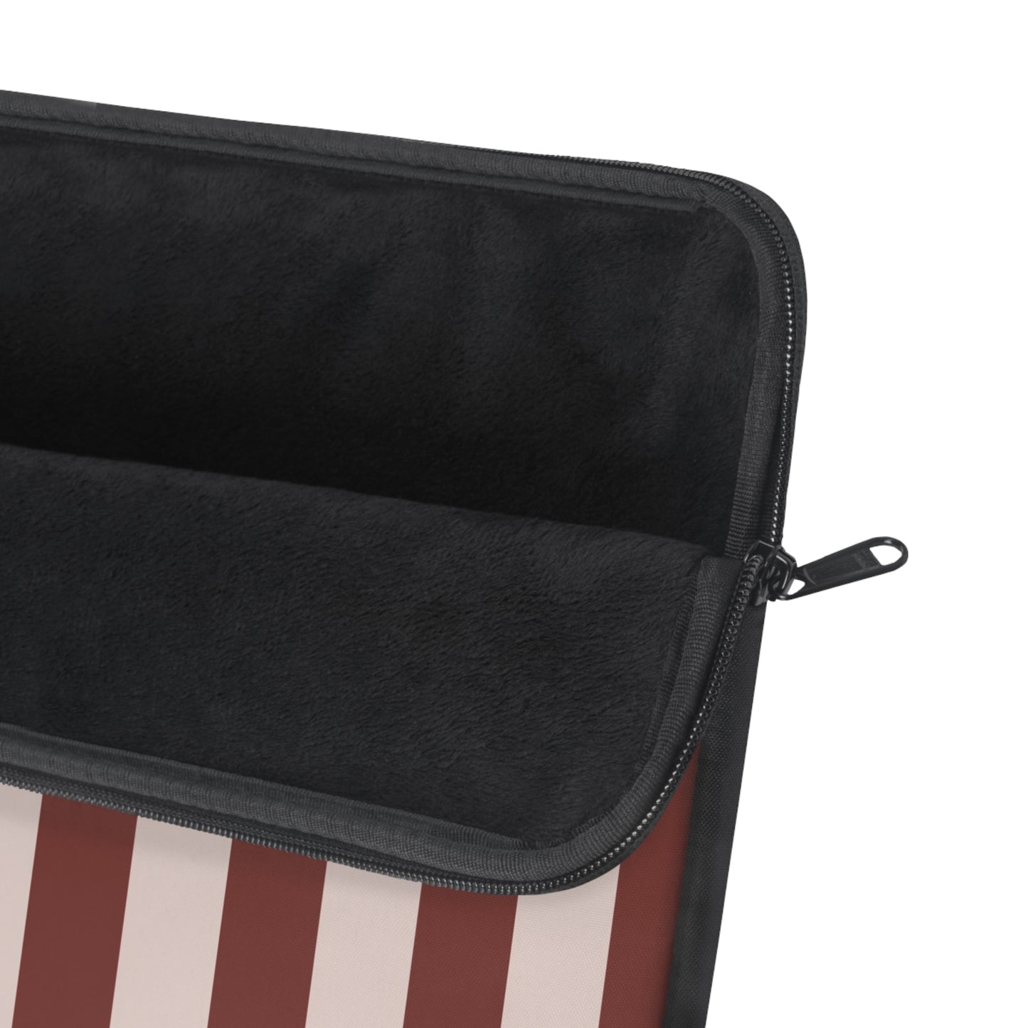 Striped Burgundy Laptop Sleeve — Minimalist Vertical Stripe Protective Case