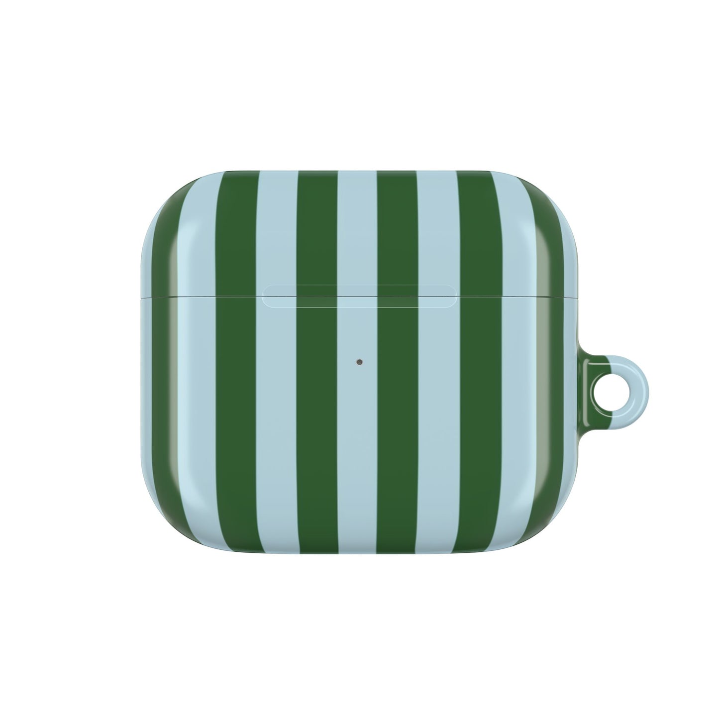 Striped Green AirPod Case – Retro Vertical Stripe Protective Cover