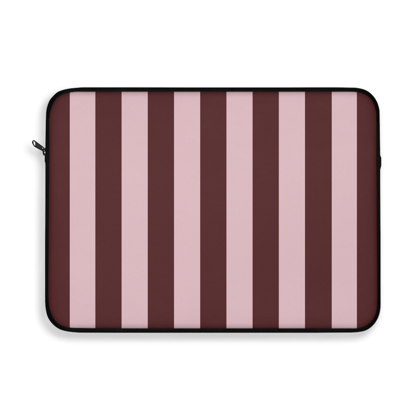 Pink & Burgundy Vertical Stripe Laptop Sleeve — Sleek Striped Laptop Case