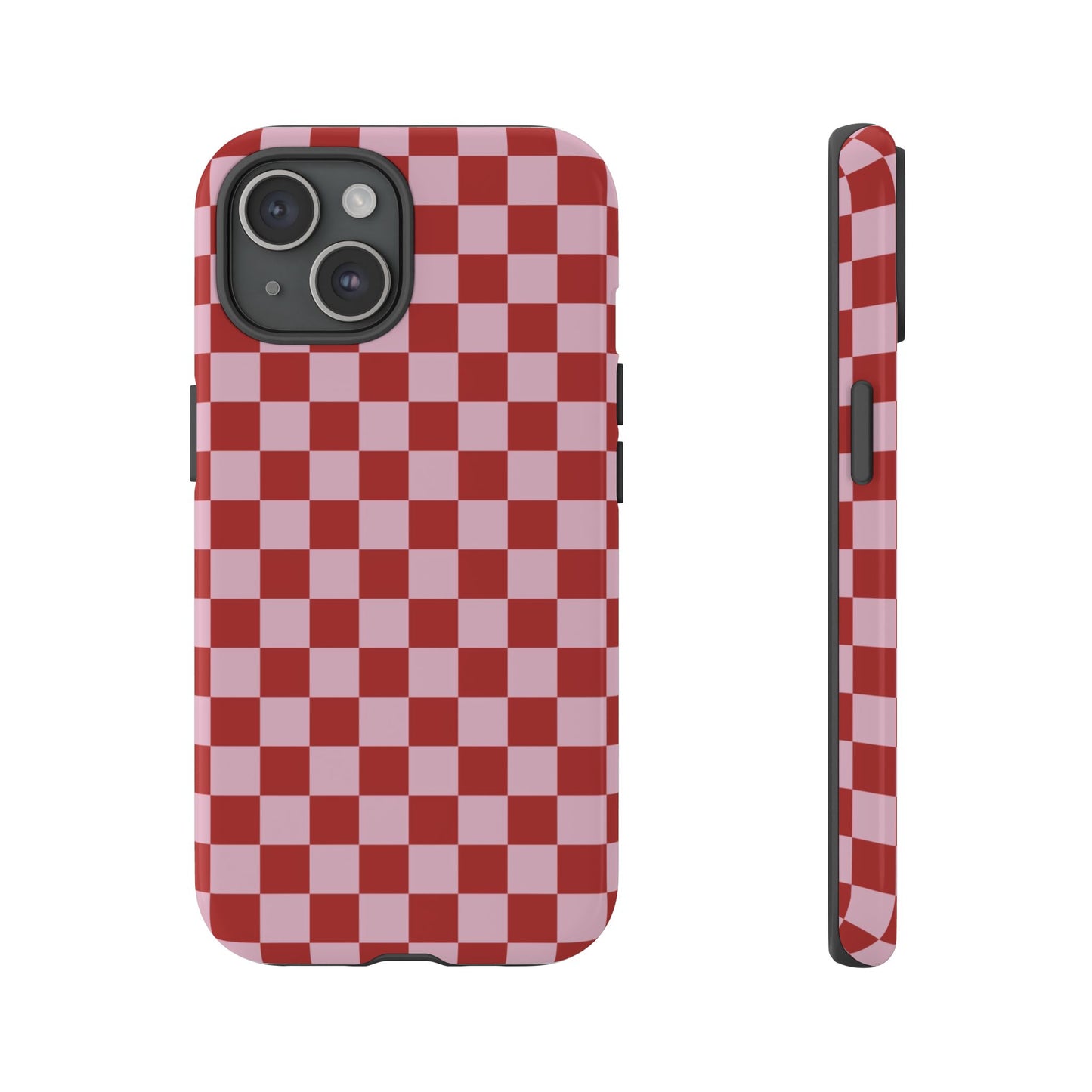 Red & Pink Checkered Phone Case