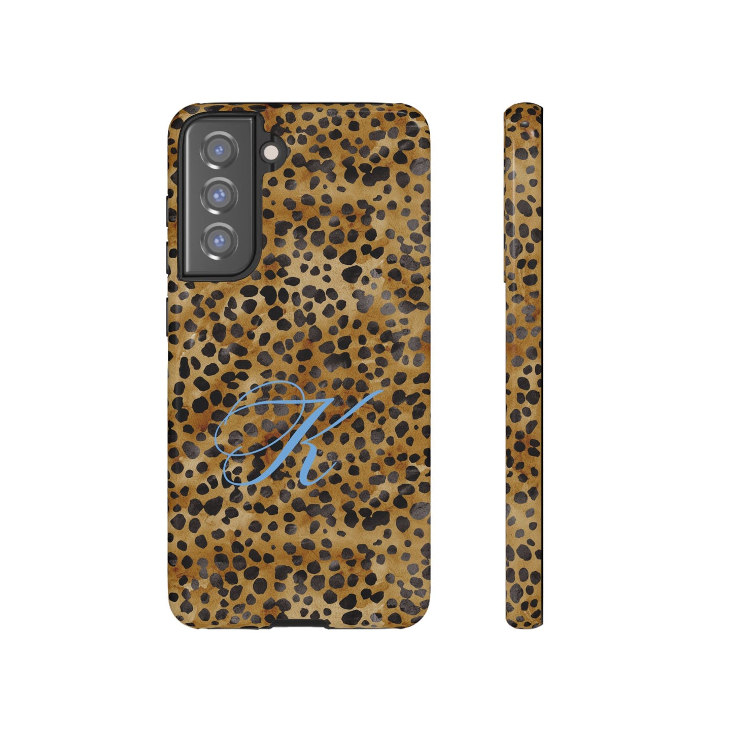 Personalized Initial Leopard Monogram Tough Case