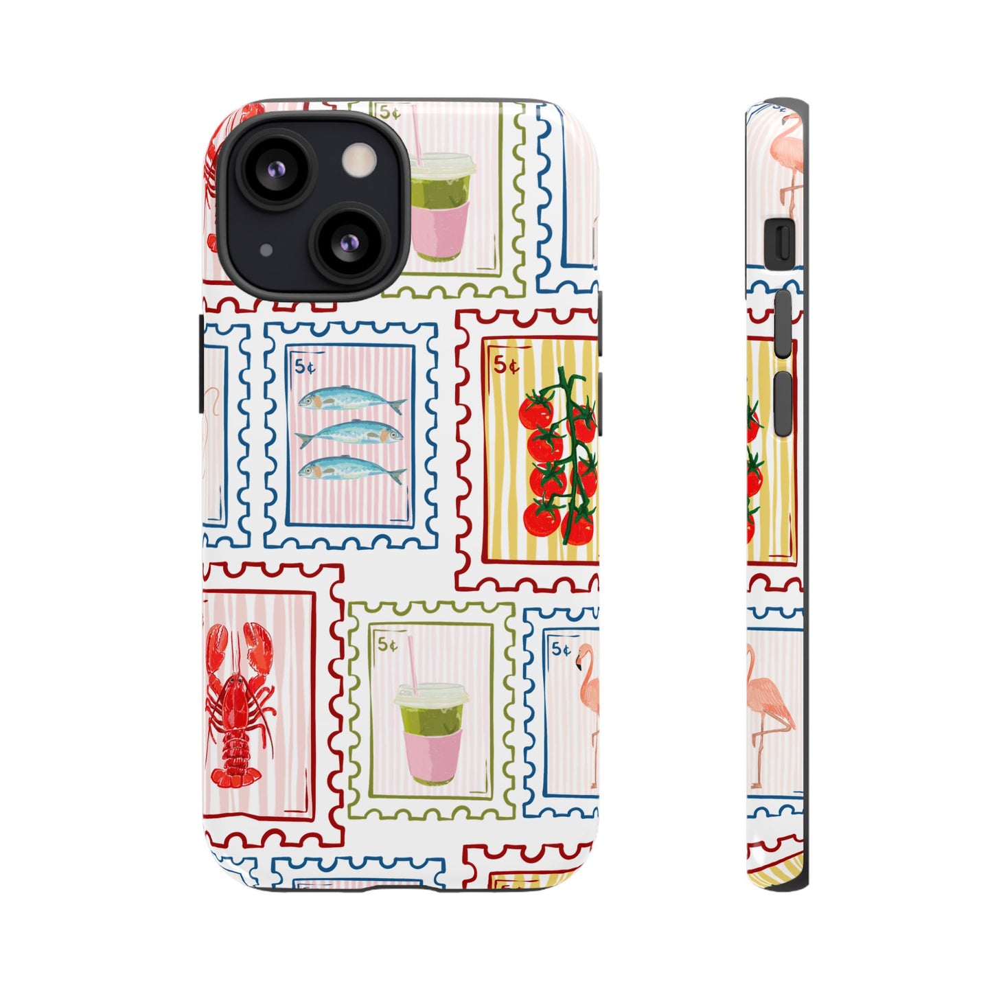Stamp Pattern Phone Case — Vintage Coastal Icons