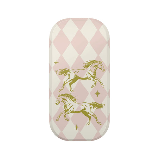 Pink Harlequin Horse Phone Stand – Clickit Pop Grip