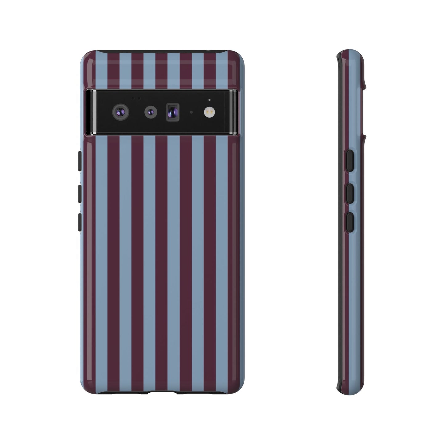 Blue & Maroon Striped Tough Phone Case