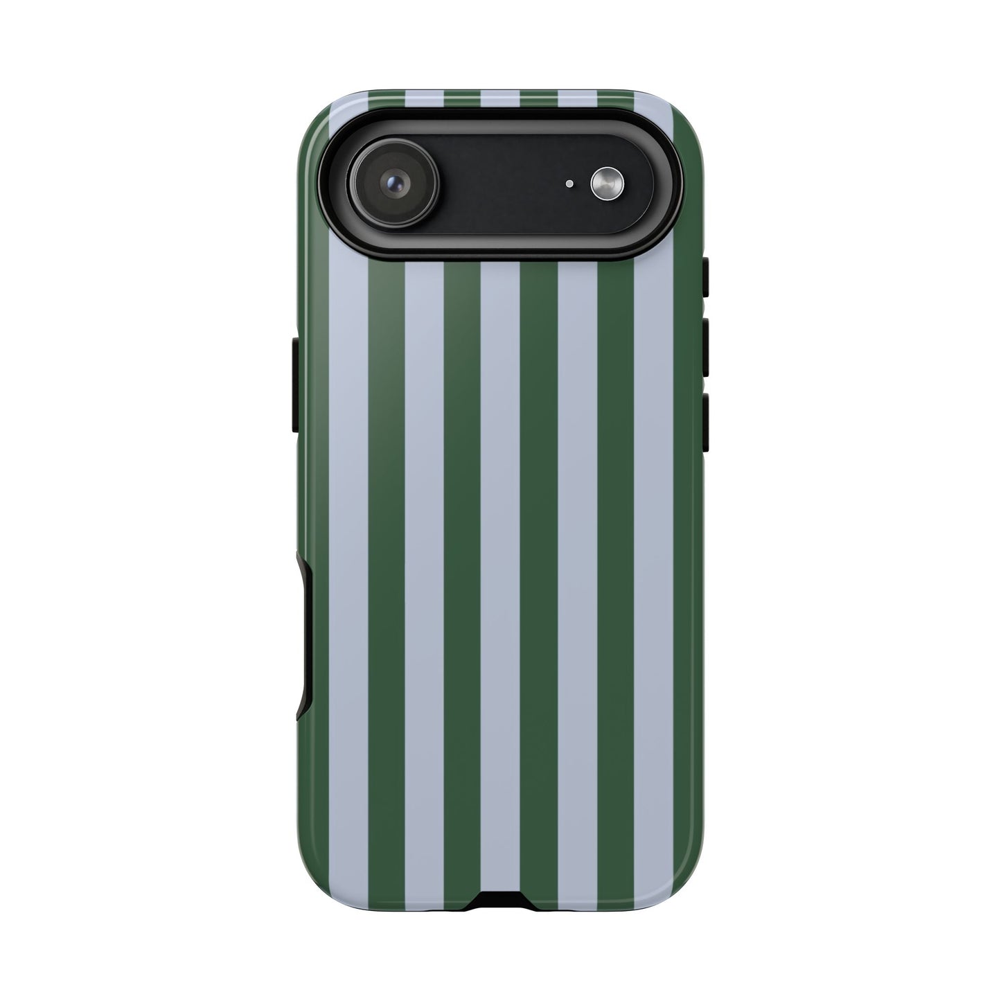 Green & Blue Striped Tough Phone Case — Durable Protective Phone Case