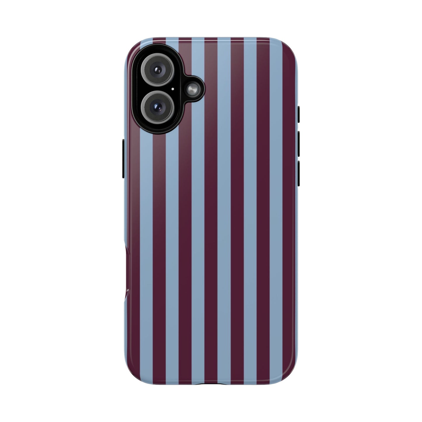 Blue & Burgundy Striped Tough Phone Case