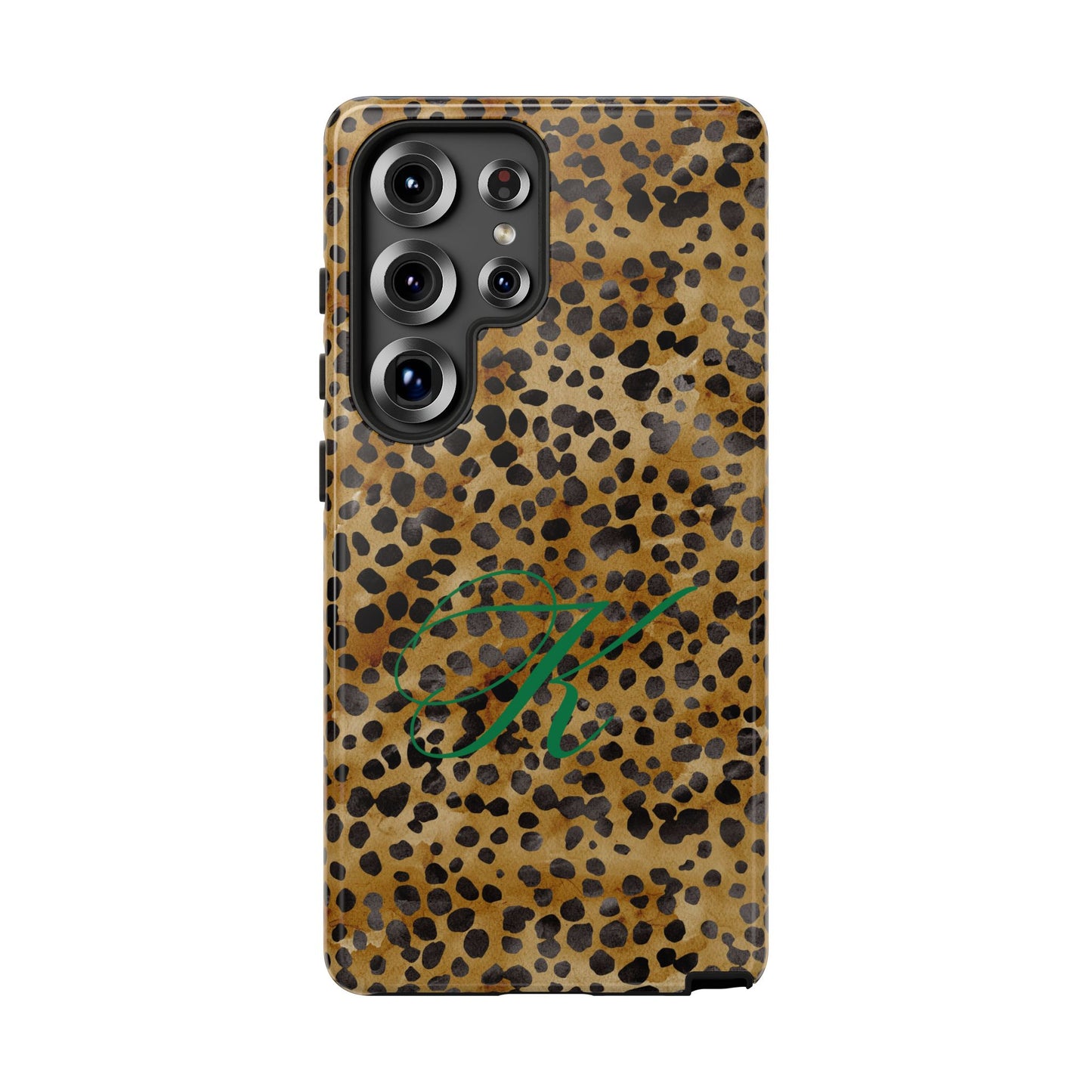 Personalized Initial Leopard Monogram Tough Case
