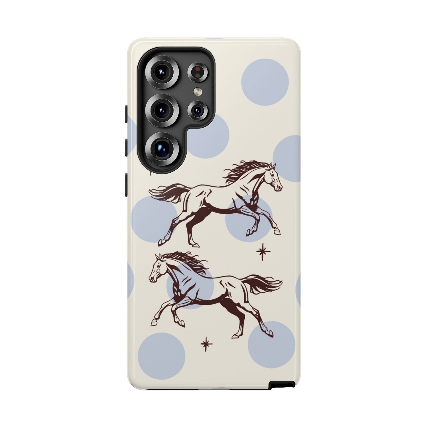 Horse Polka Dot Phone Case — Vintage Running Horses iPhone Cover
