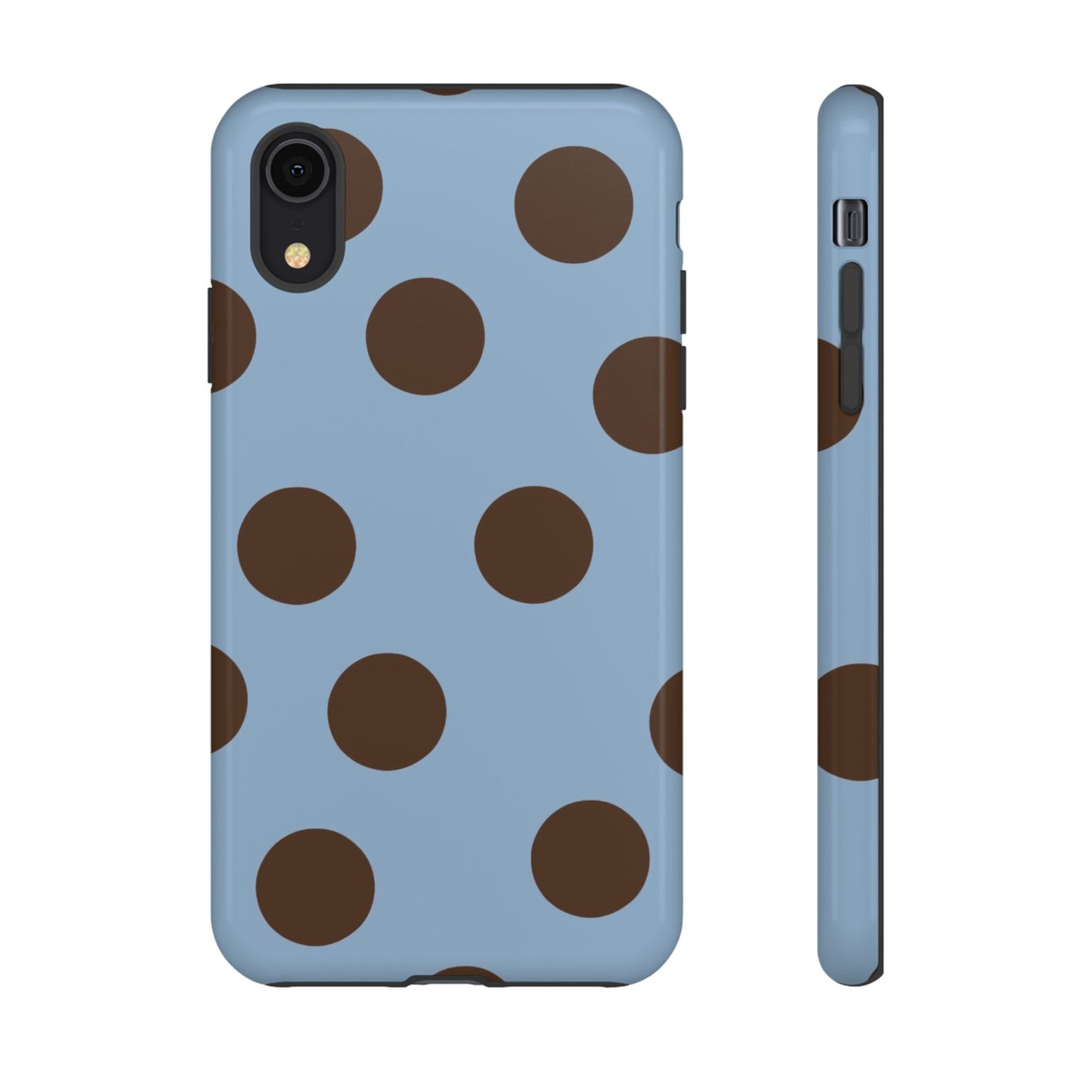 Blue & Brown Polka Dot Tough Phone Case