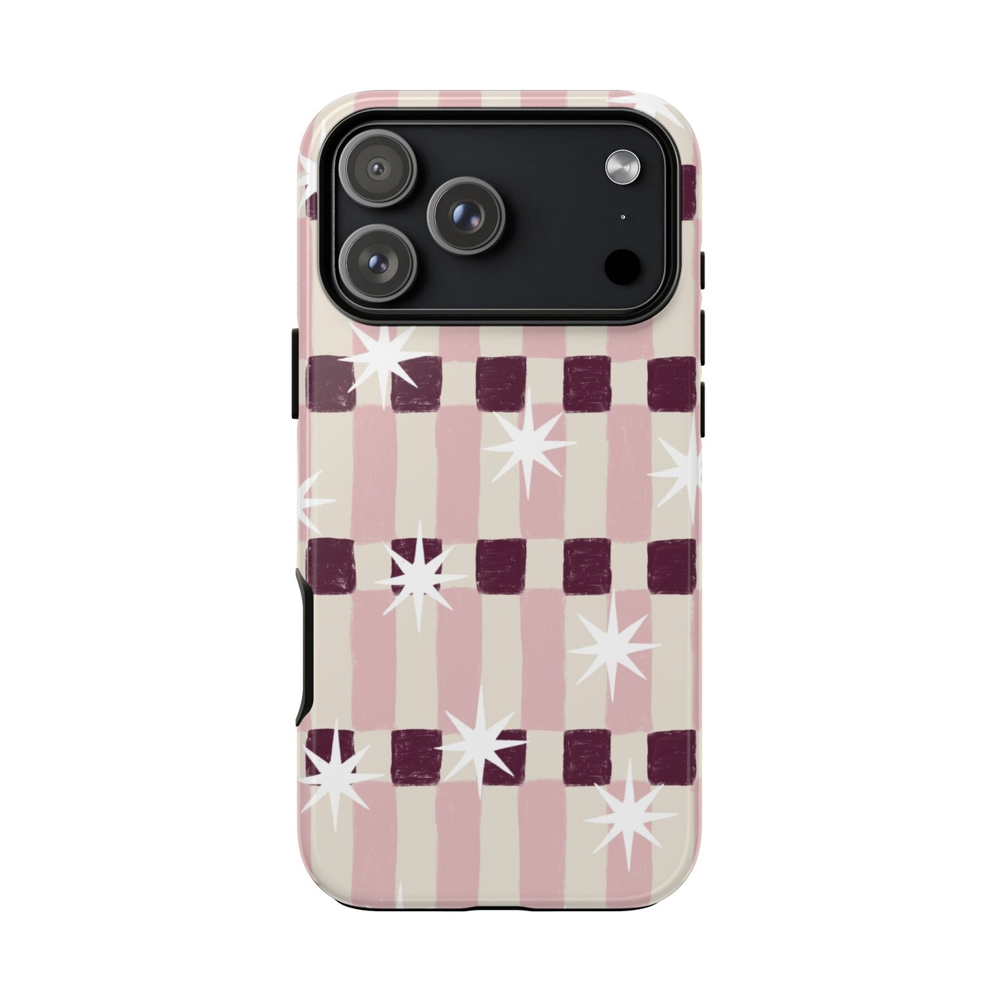 Pink Retro Starburst Tough Phone Case