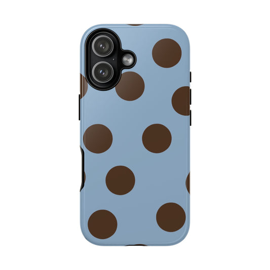 Blue & Brown Polka Dot Tough Phone Case