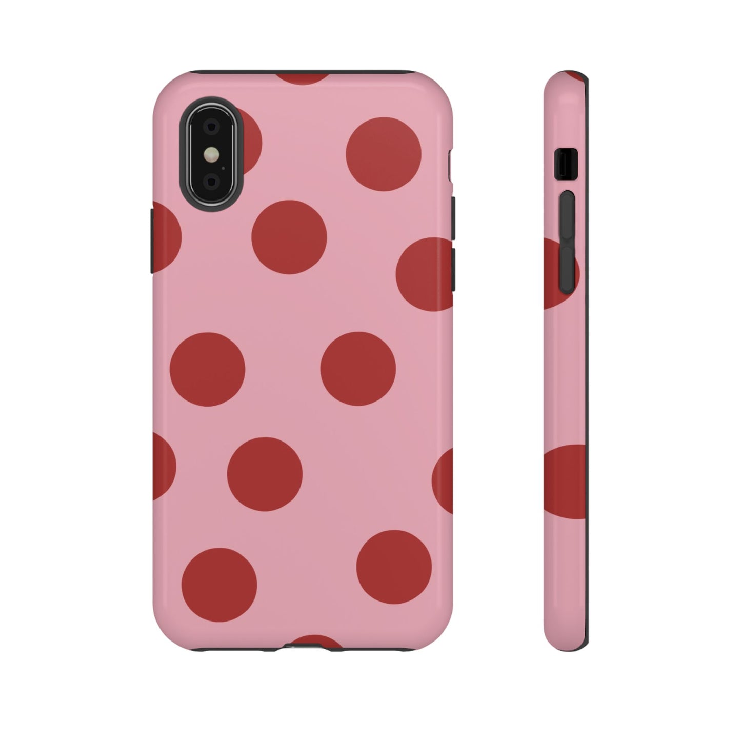 Red & Pink Polka Dot Tough Phone Case