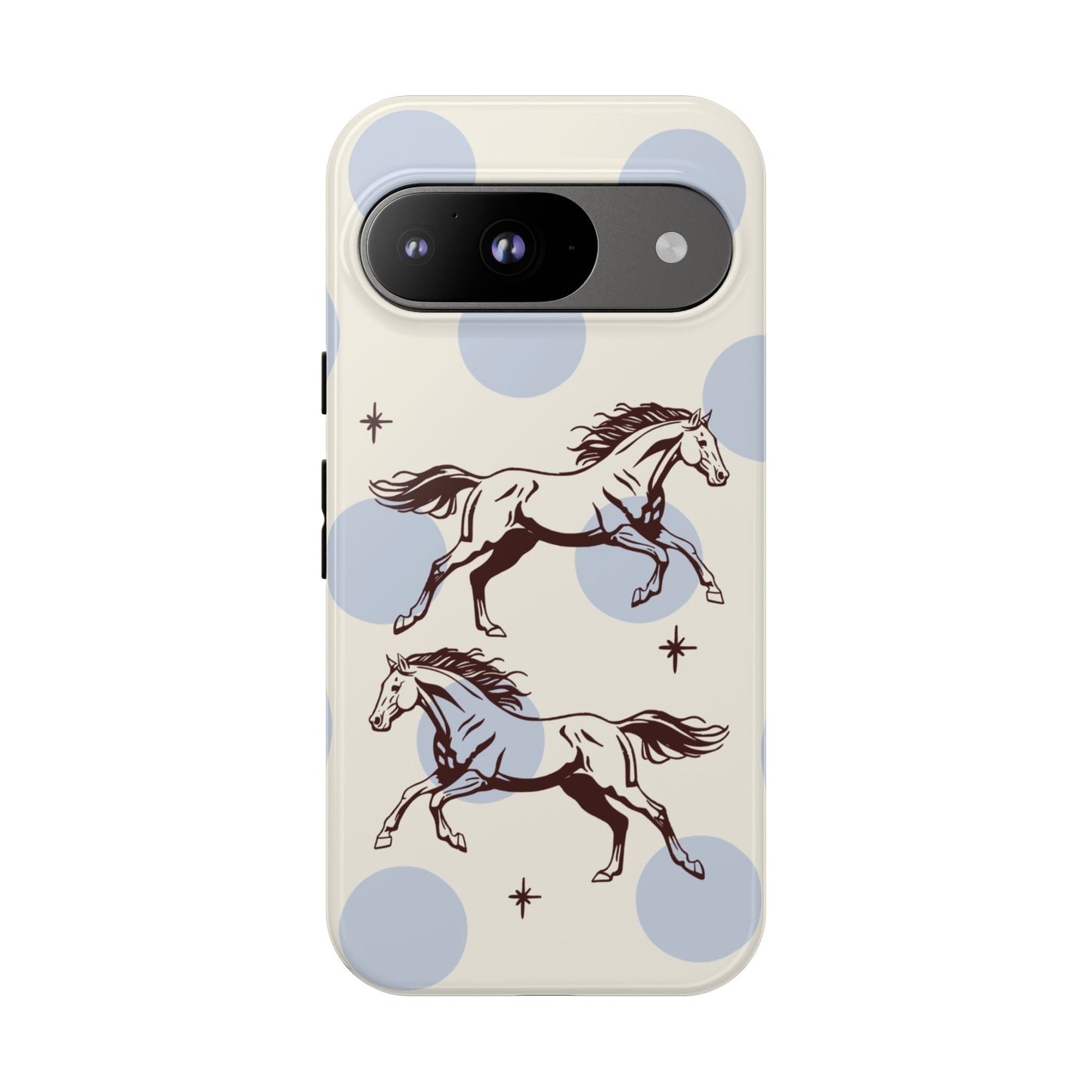 Horse Polka Dot Phone Case — Vintage Running Horses iPhone Cover