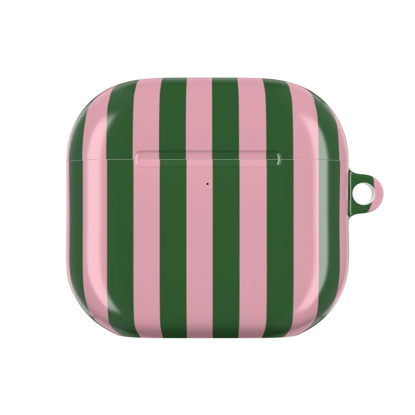 AirPods Case — Pink & Green Vertical Stripe Protective Cover
