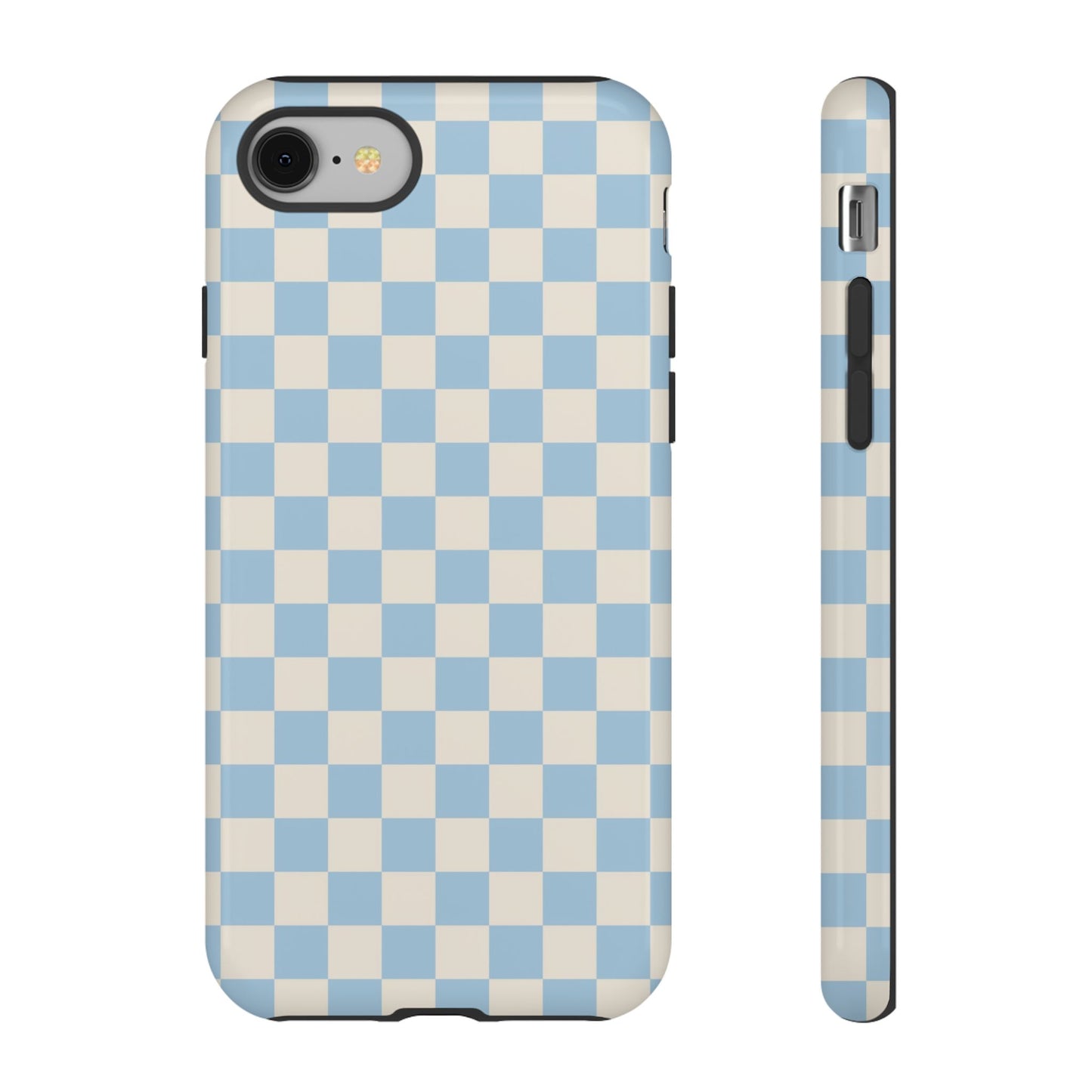 Blue & Beige Checkered Phone Case