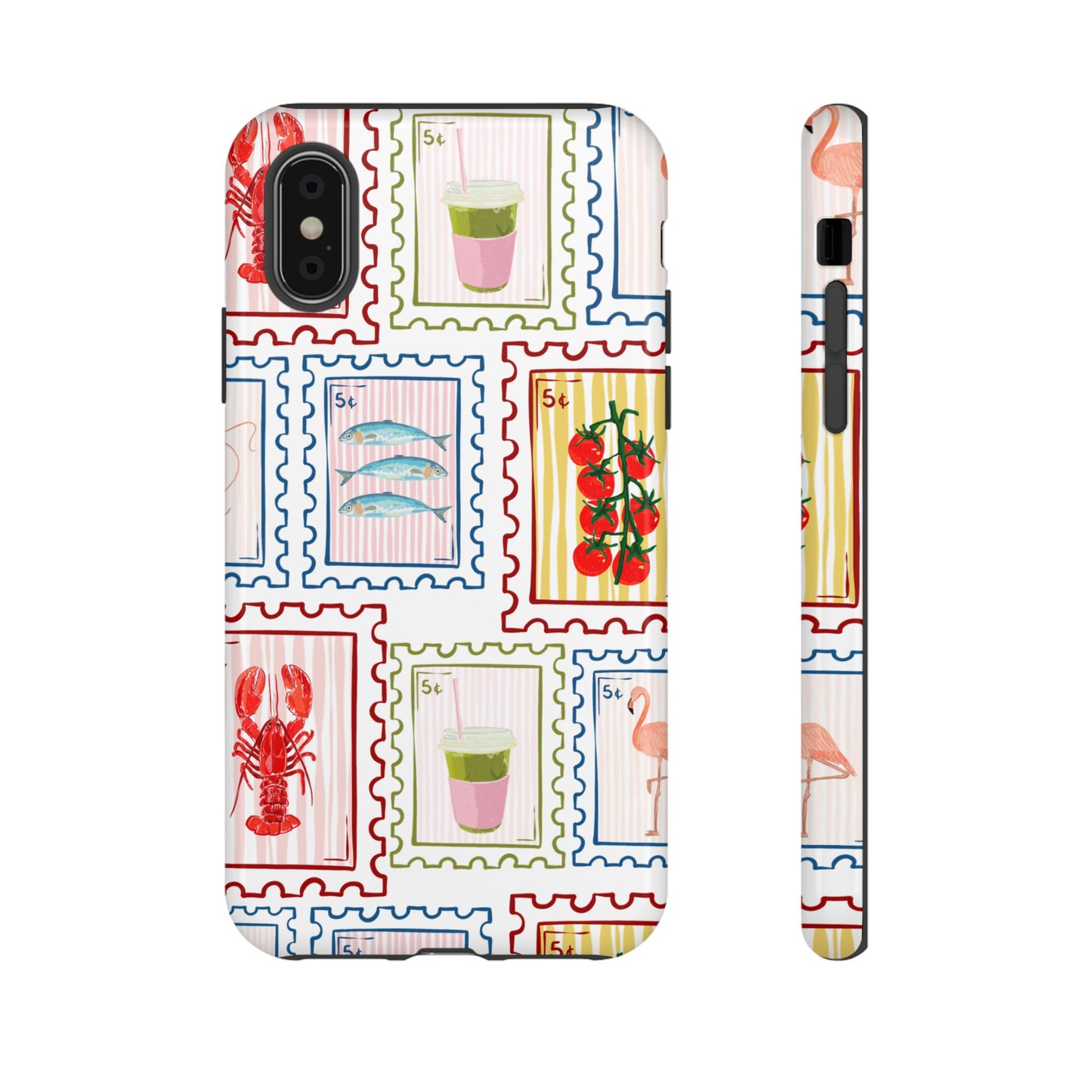 Stamp Pattern Phone Case — Vintage Coastal Icons