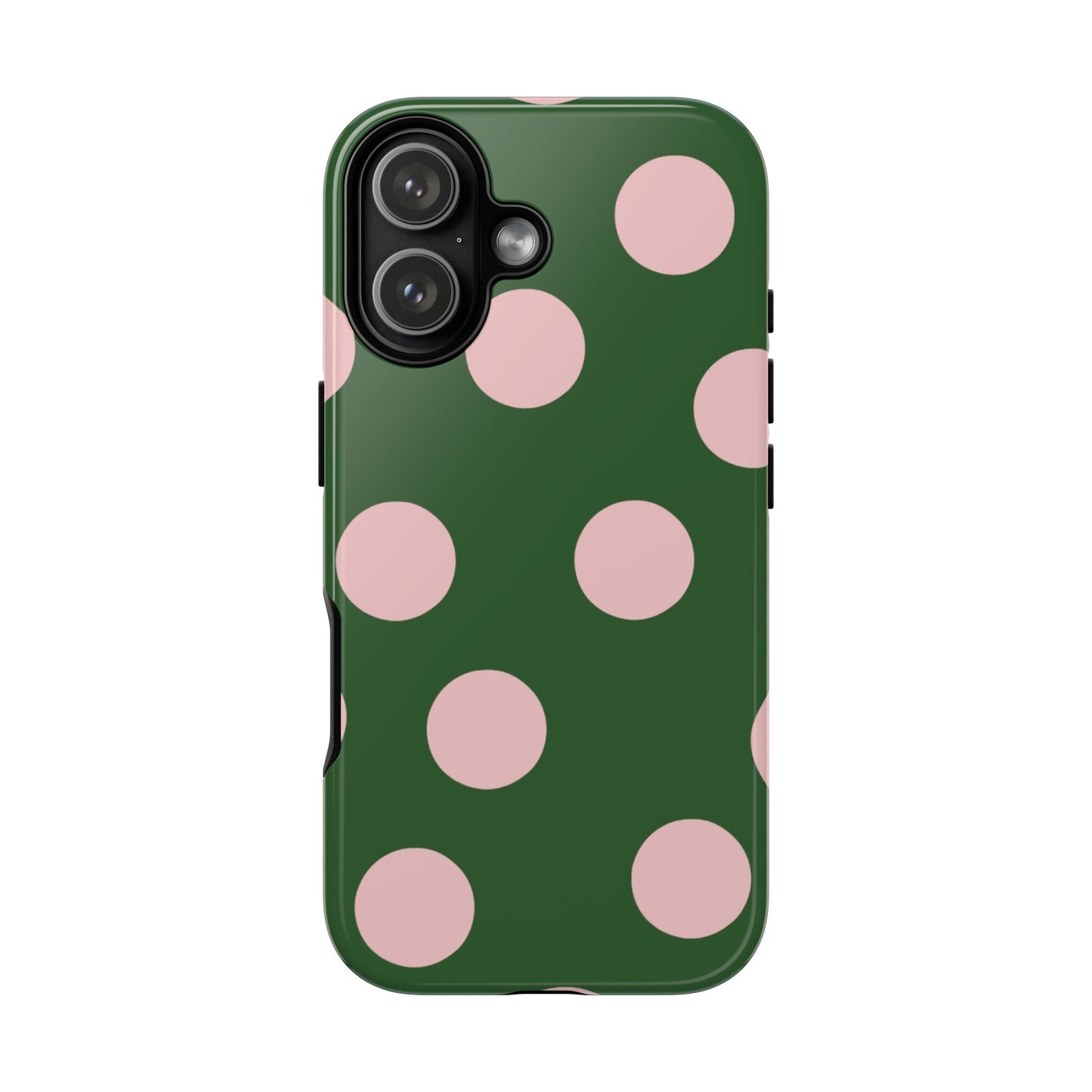 Pink & Green Polka Dot Tough Phone Case
