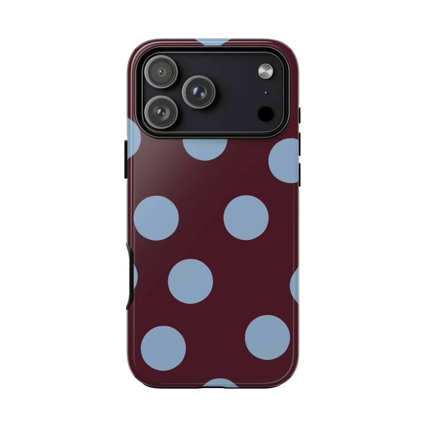 Blue & Burgundy Polka Dot Tough Phone Case
