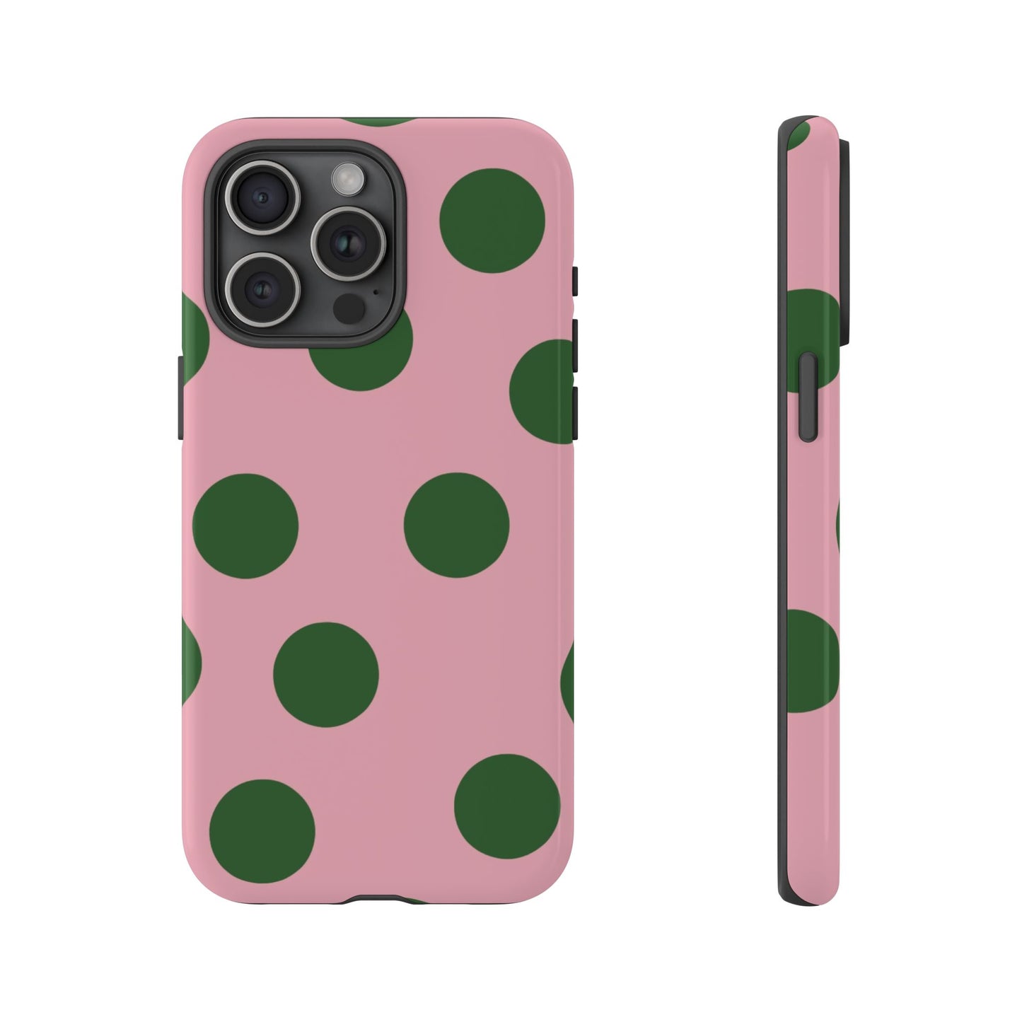 Pink & Green Polka Dot Tough Phone Case