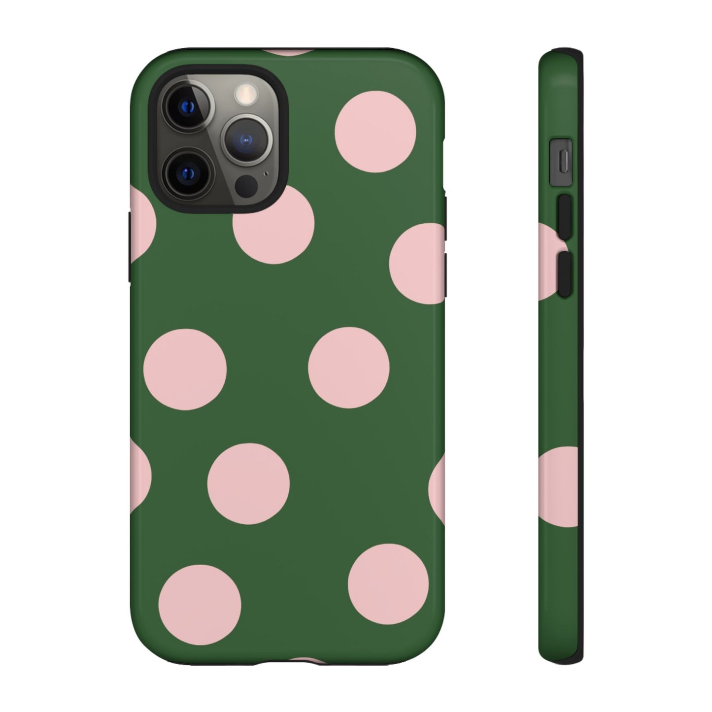 Pink & Green Polka Dot Tough Phone Case