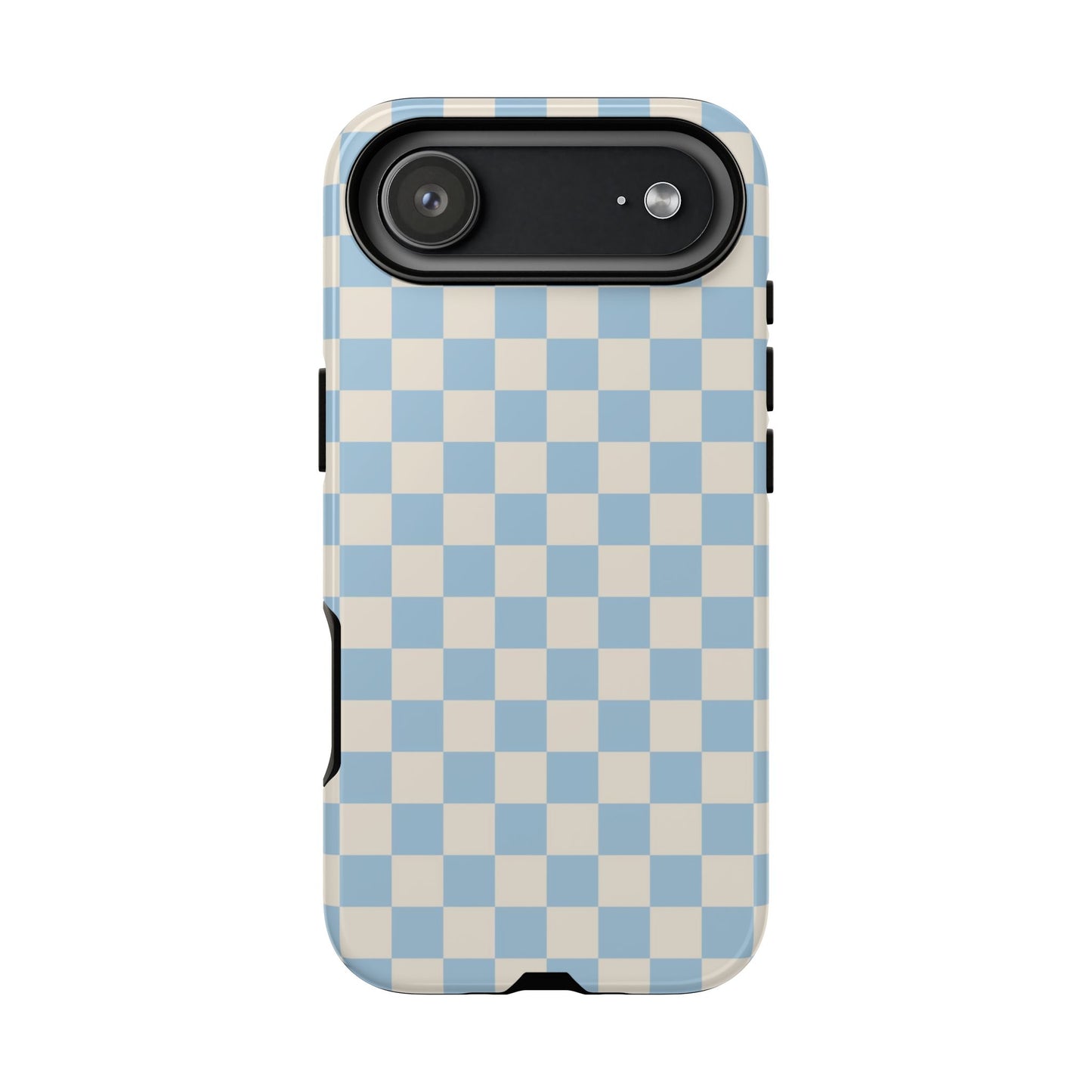 Blue & Beige Checkered Phone Case