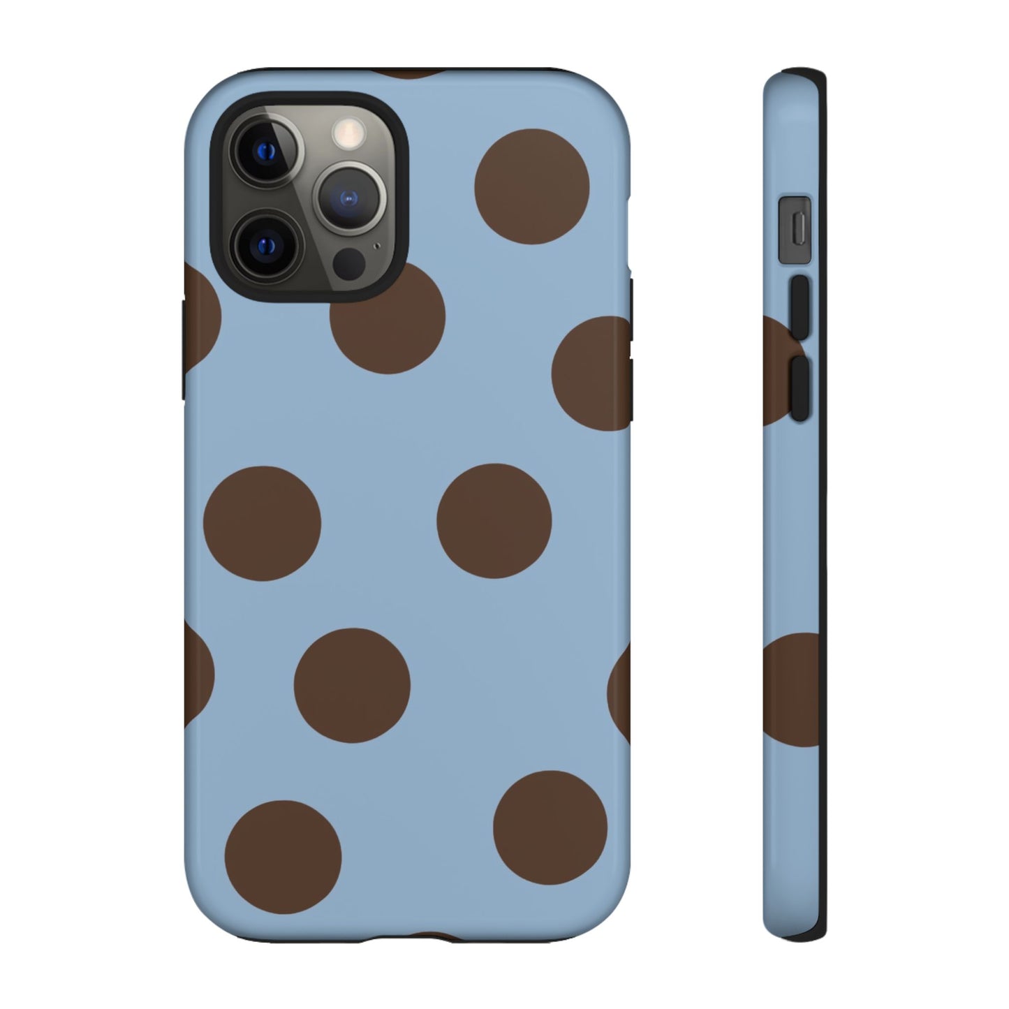 Blue & Brown Polka Dot Tough Phone Case