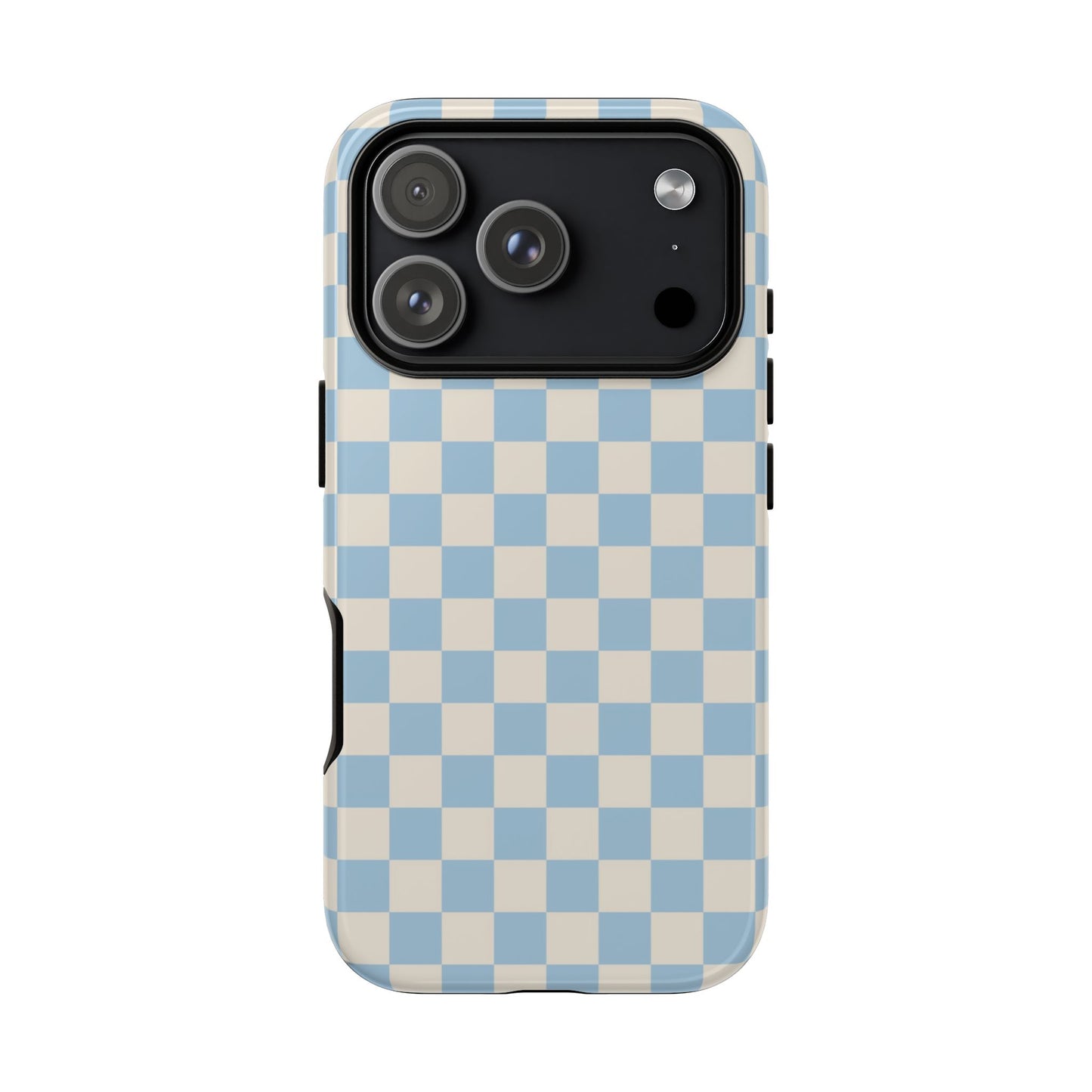 Blue & Beige Checkered Phone Case