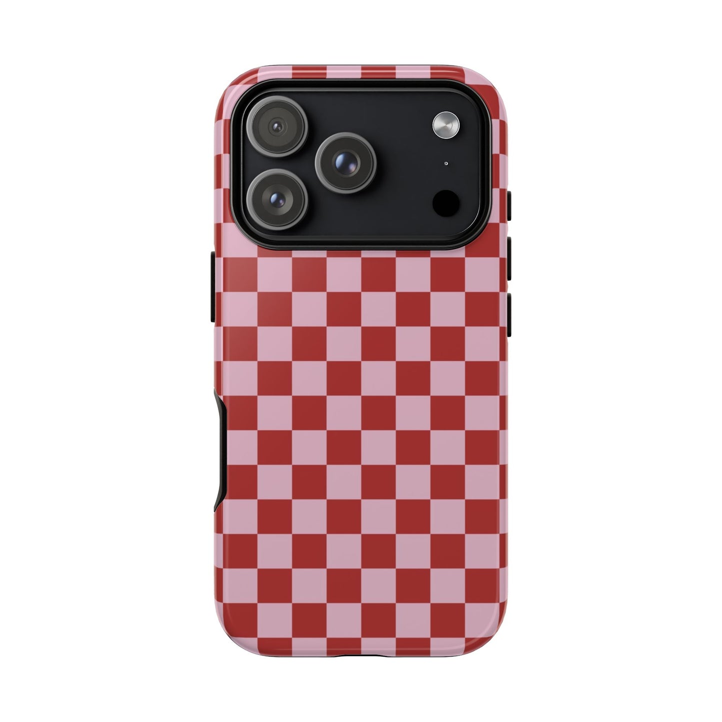 Red & Pink Checkered Phone Case