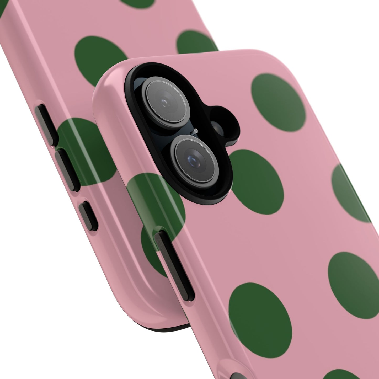 Pink & Green Polka Dot Tough Phone Case