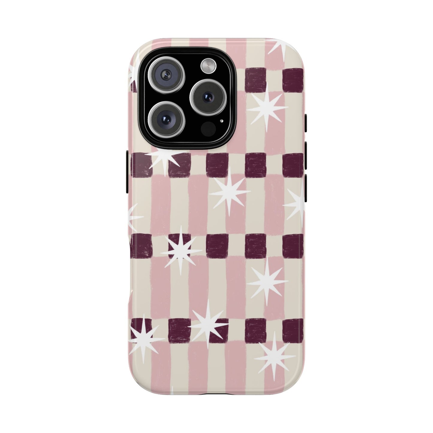 Pink Retro Starburst Tough Phone Case