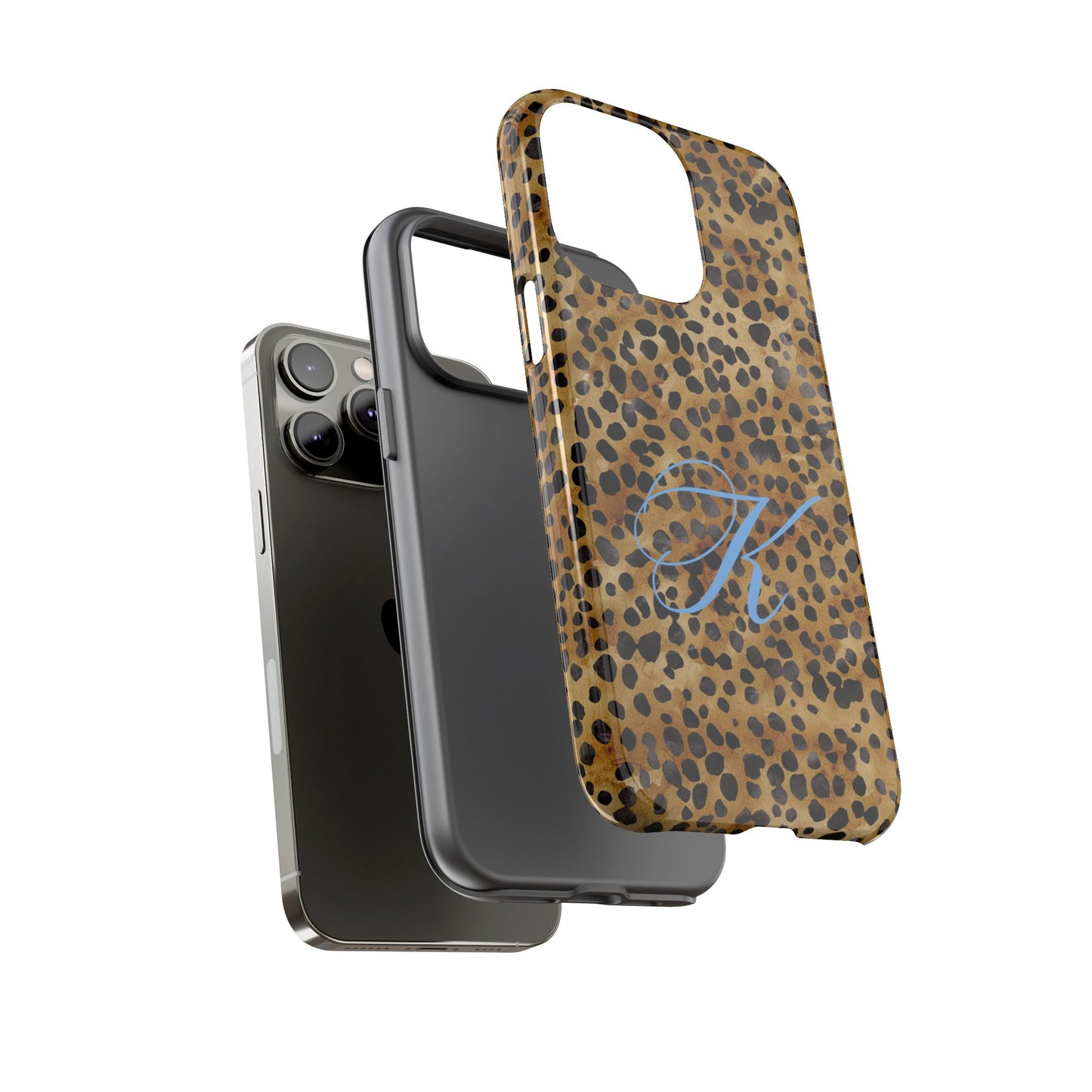 Personalized Initial Leopard Monogram Tough Case