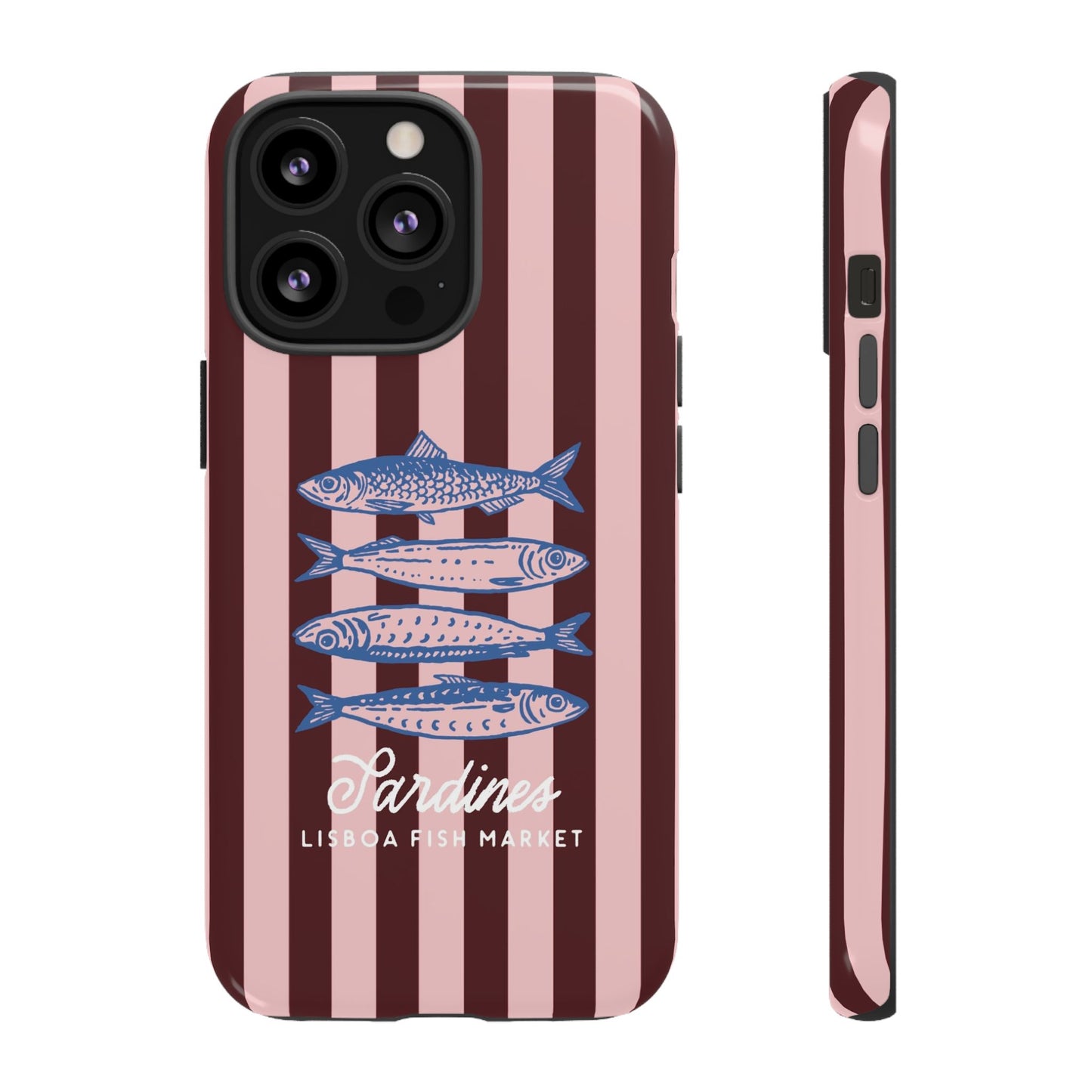 Striped Vintage Sardines Phone Case