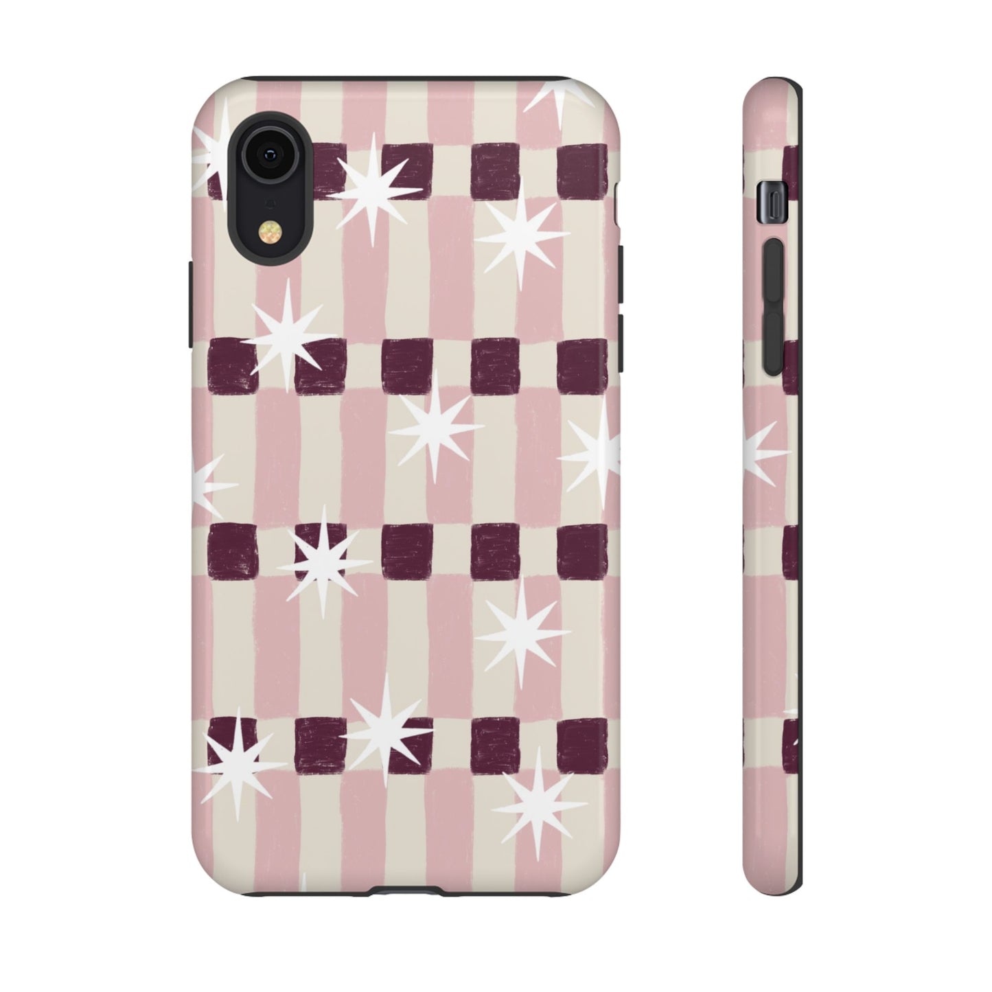 Pink Retro Starburst Tough Phone Case
