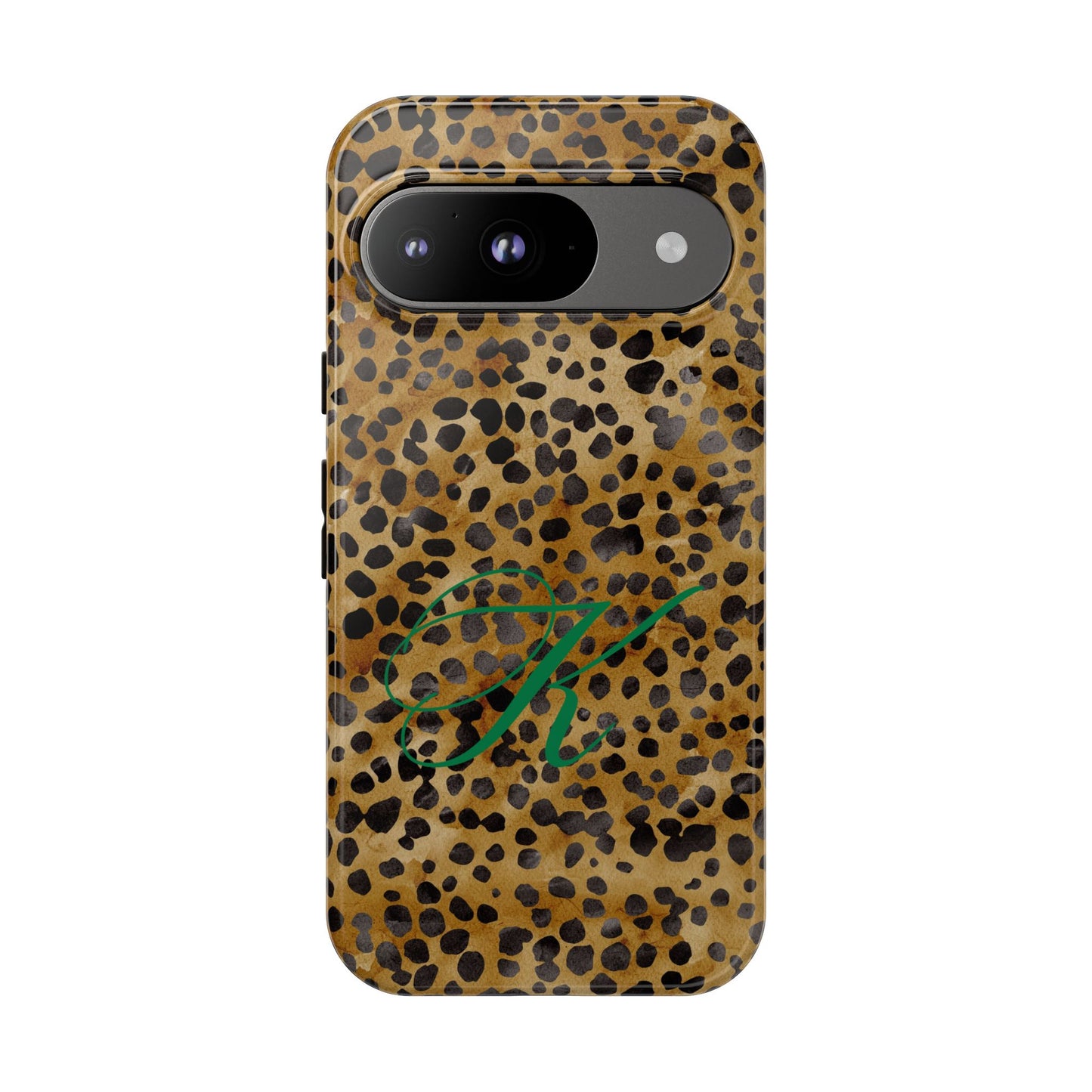 Personalized Initial Leopard Monogram Tough Case