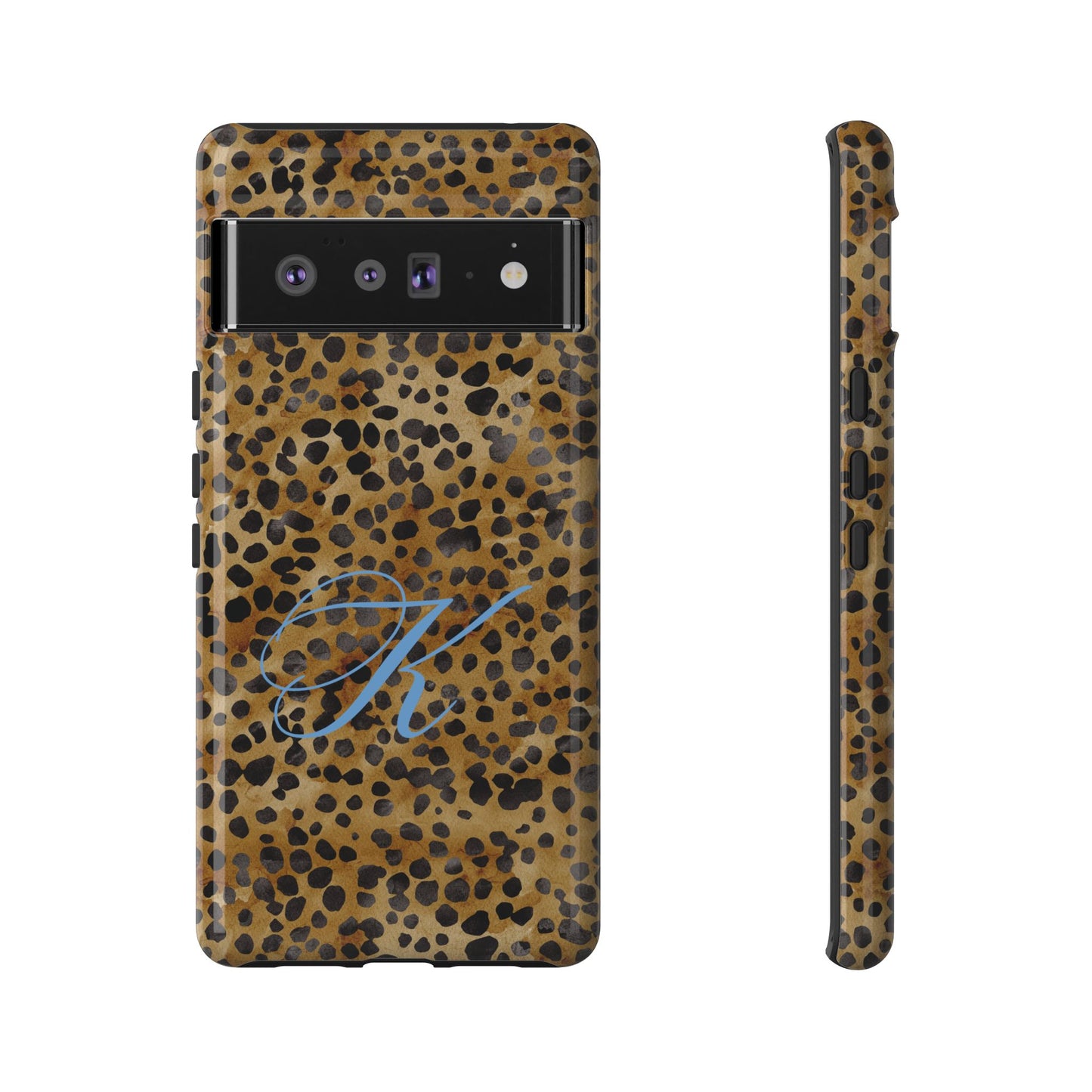 Personalized Initial Leopard Monogram Tough Case