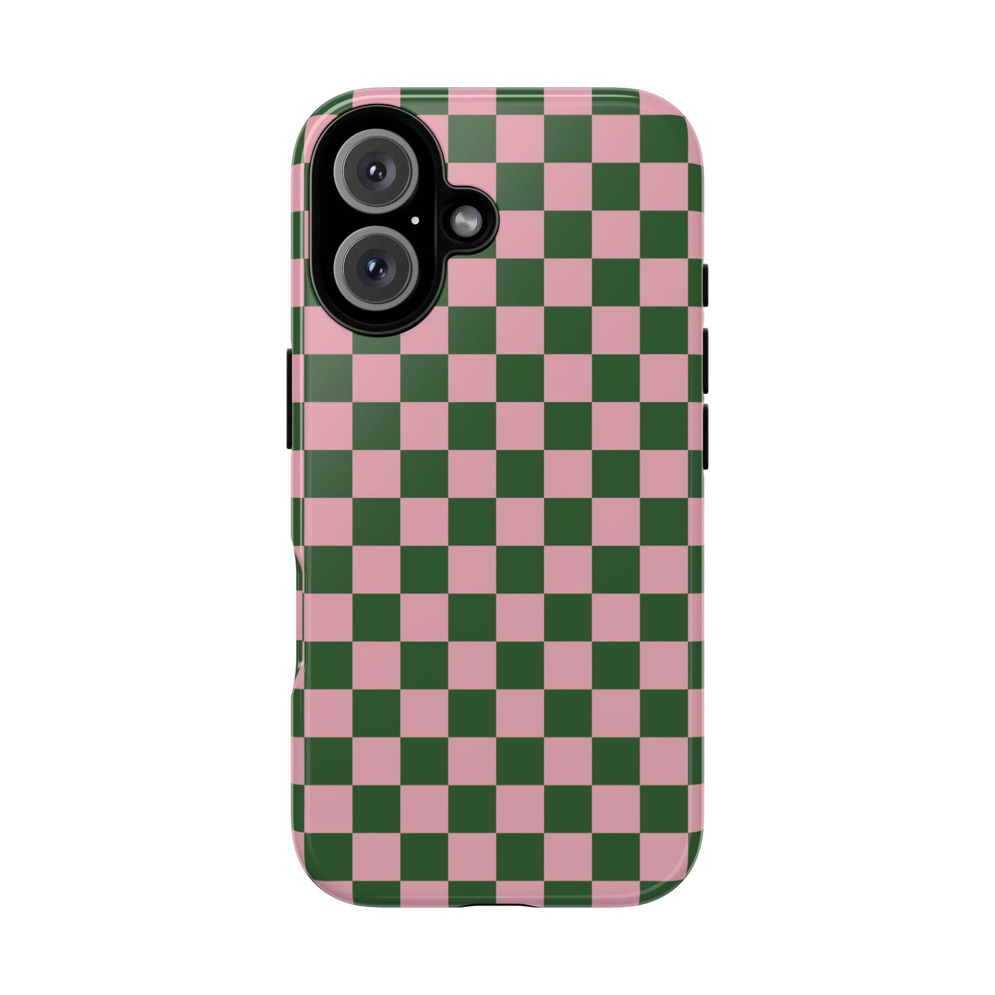 Green & Pink Checkered Phone Case