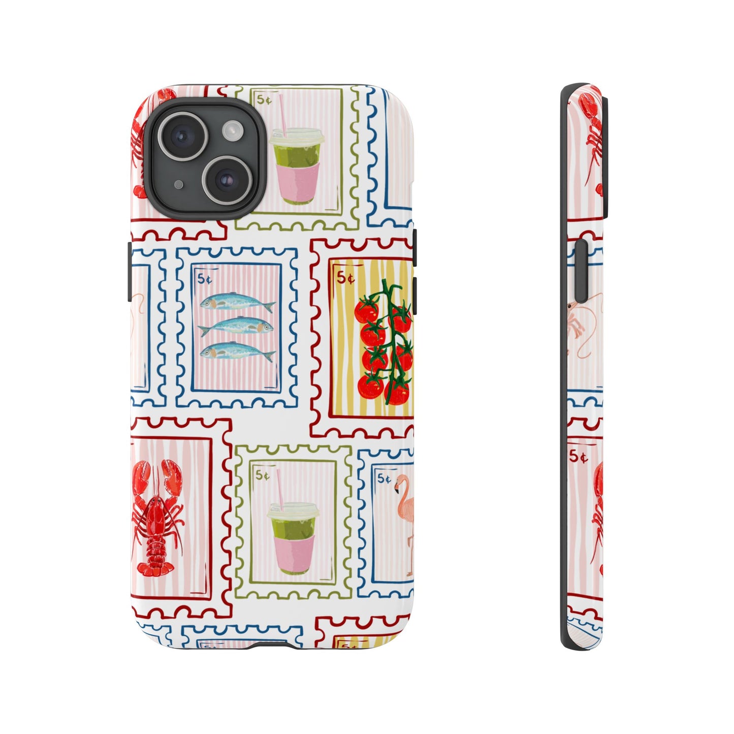 Stamp Pattern Phone Case — Vintage Coastal Icons