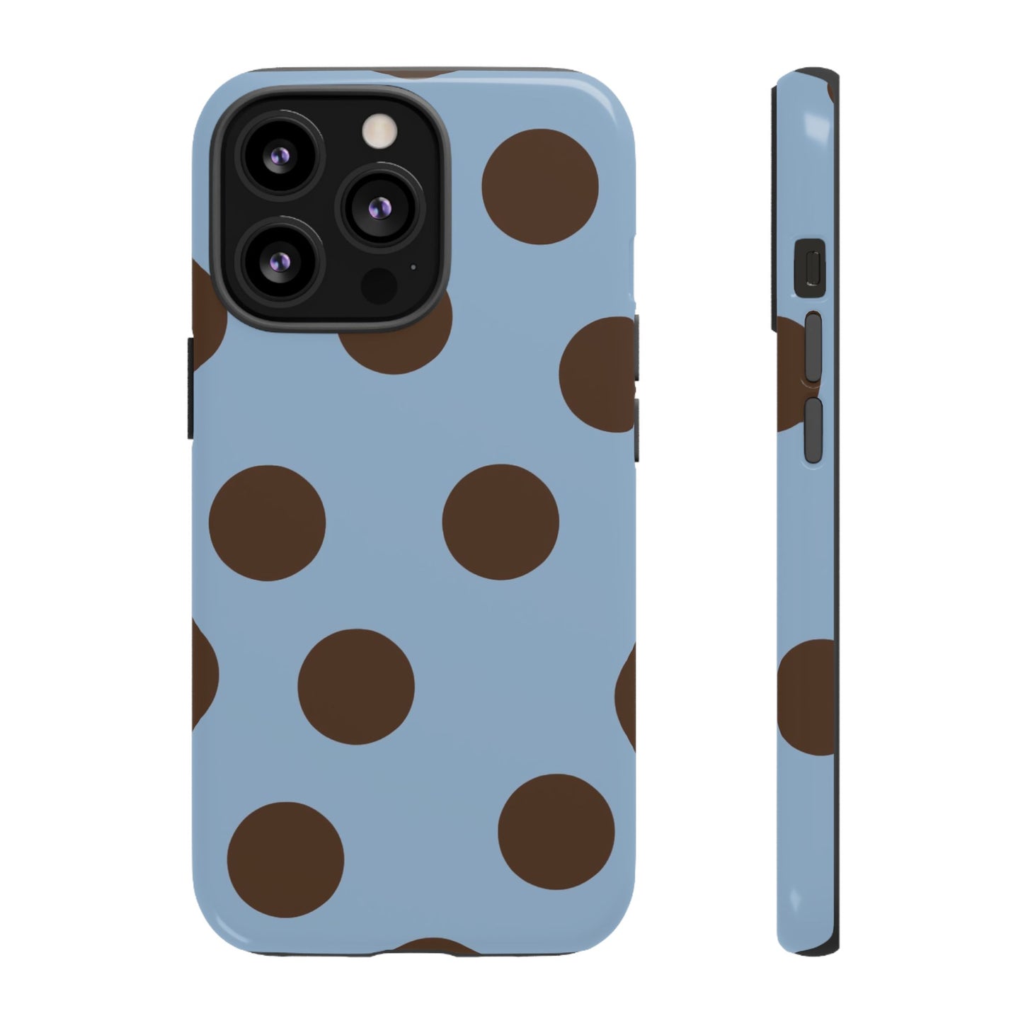 Blue & Brown Polka Dot Tough Phone Case