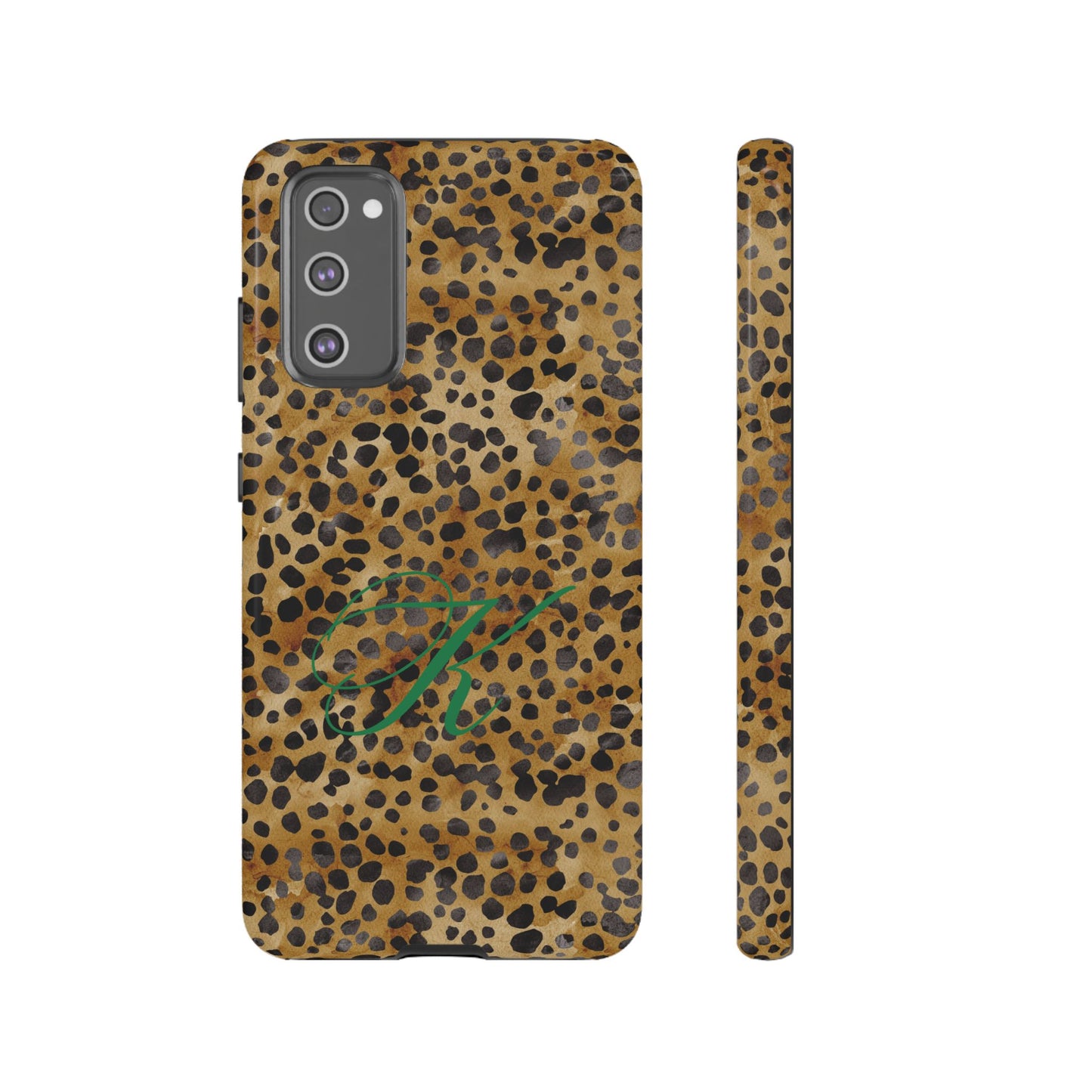 Personalized Initial Leopard Monogram Tough Case