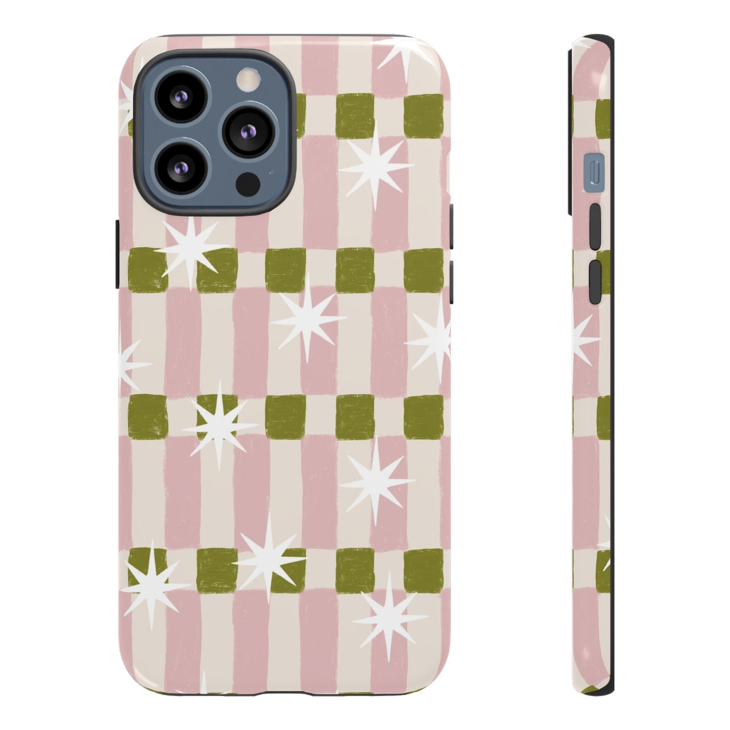 Pink Retro Starburst Tough Phone Case