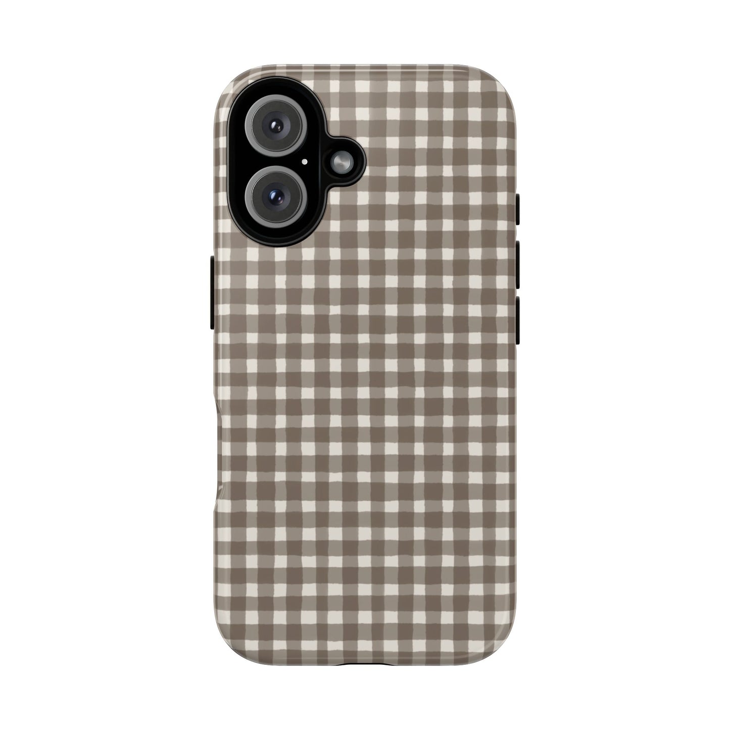 Brown Gingham Tough Phone Case