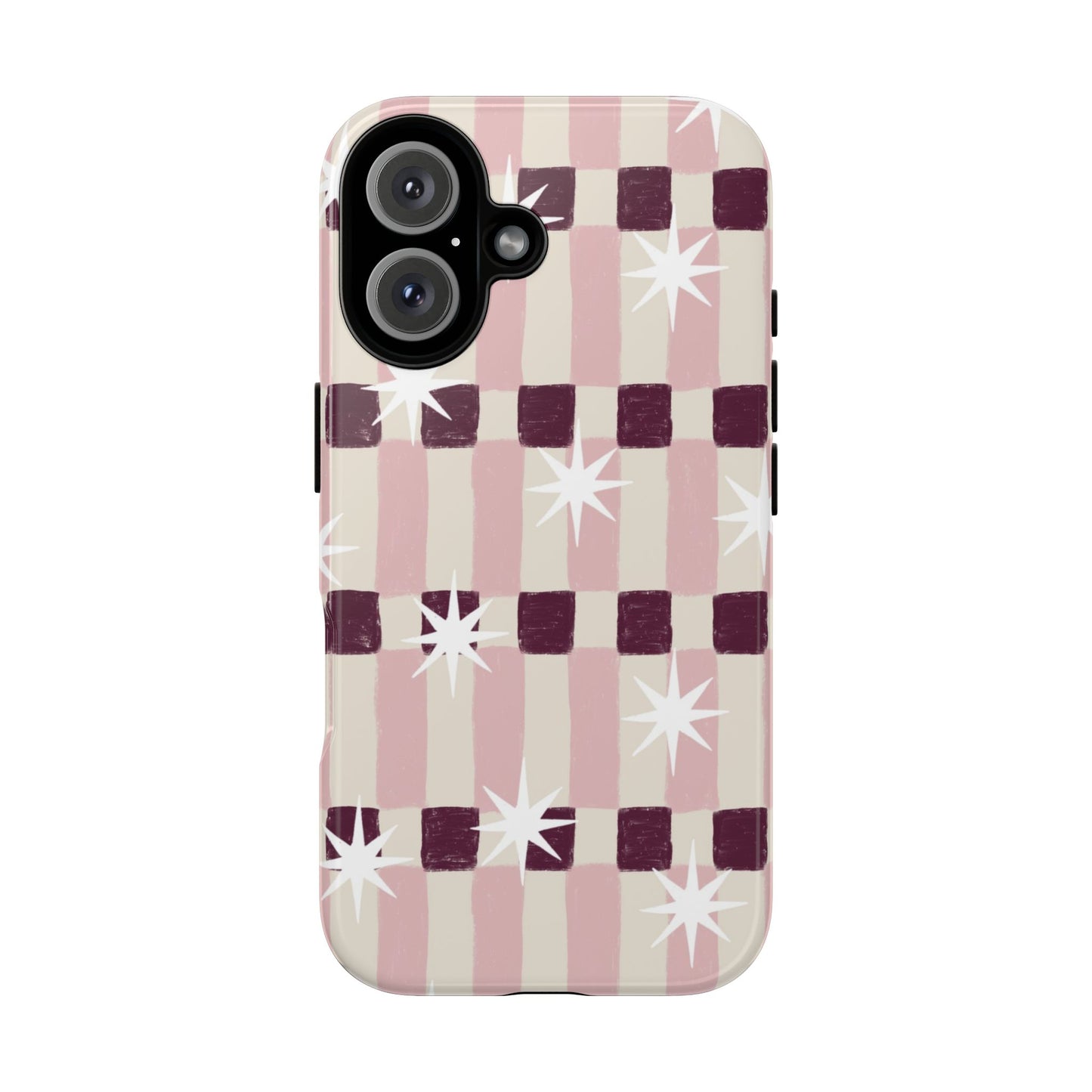 Pink Retro Starburst Tough Phone Case